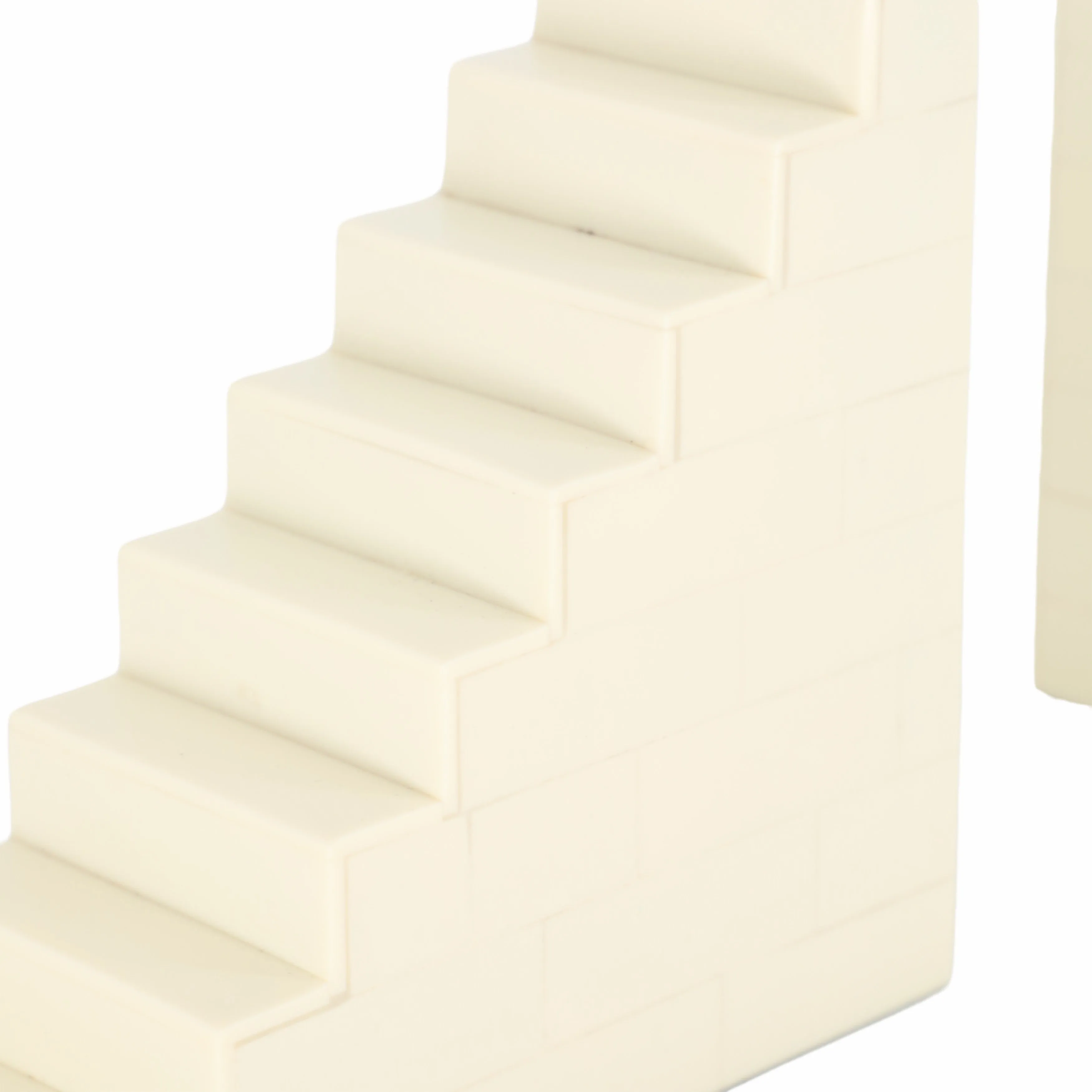 Resin, S/2 6" Steps Bookends, Ivory