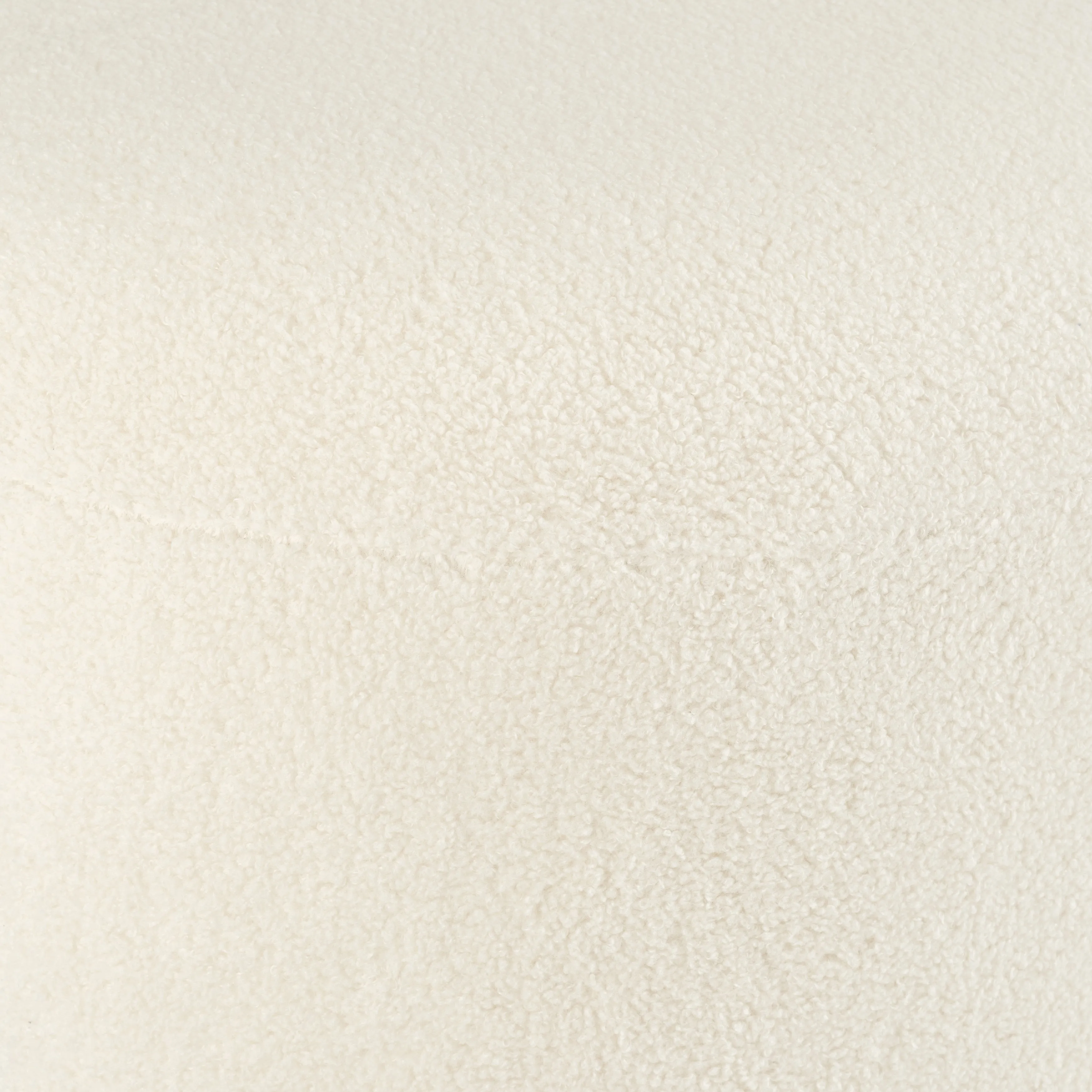 Round Ottoman W/ Ball Feet, Beige