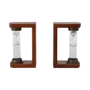 S/2 10" Levine Hourglass Bookends