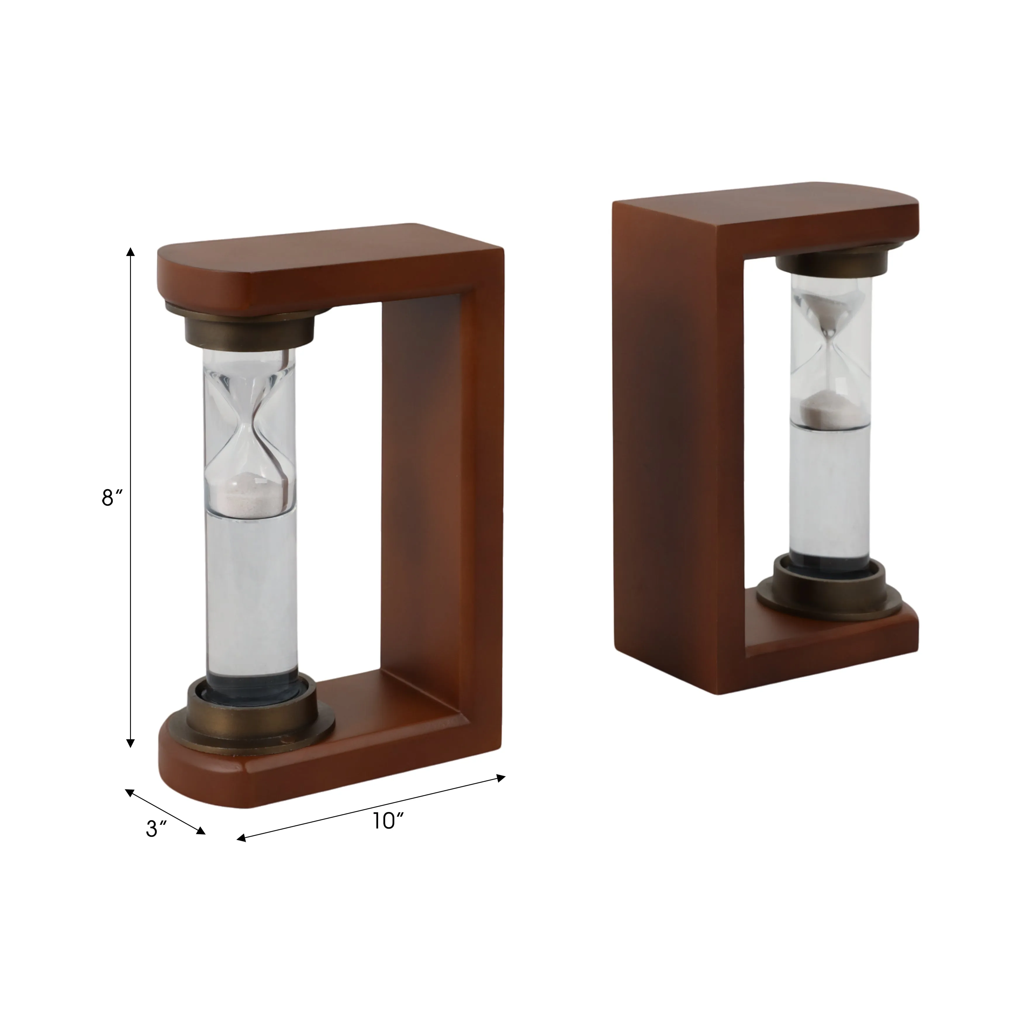 S/2 10" Levine Hourglass Bookends