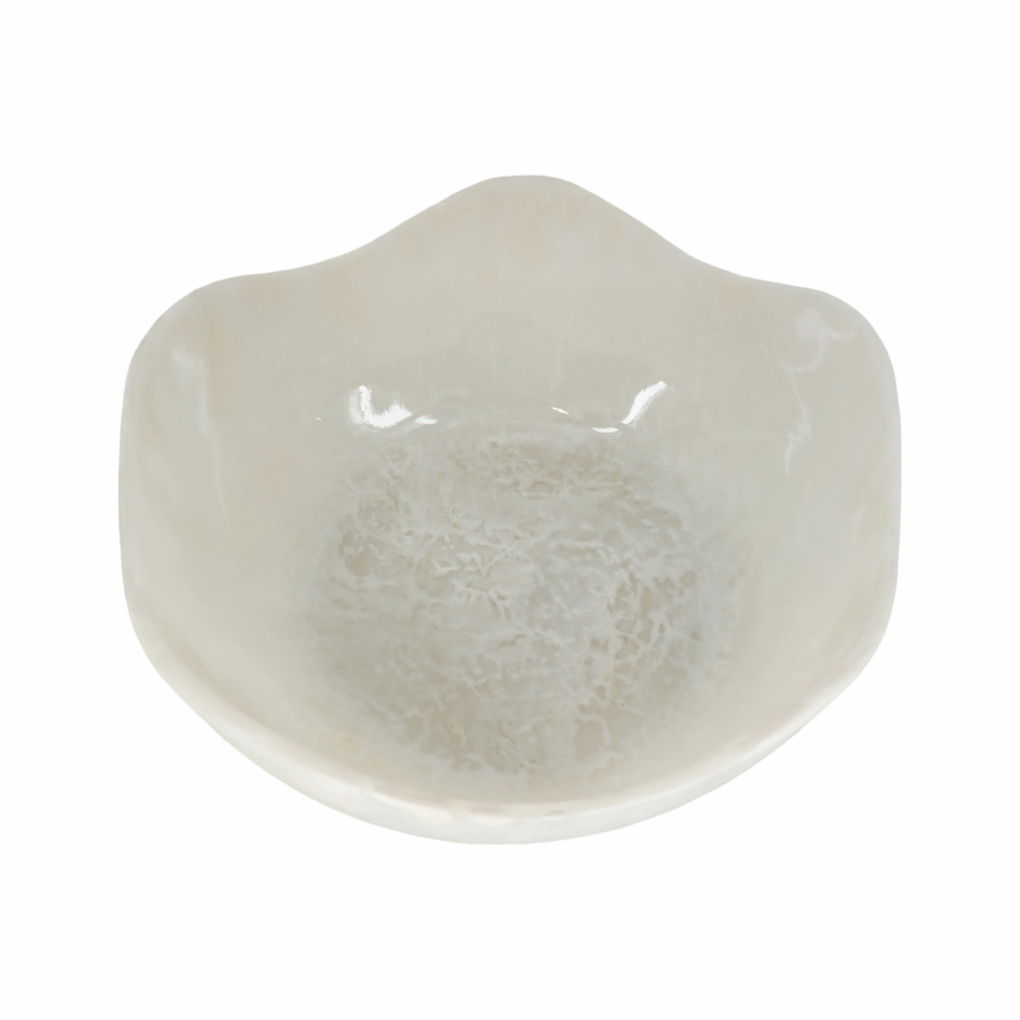 S/2 12/14" WAVY EDGED RESIN BOWLS, WHITE