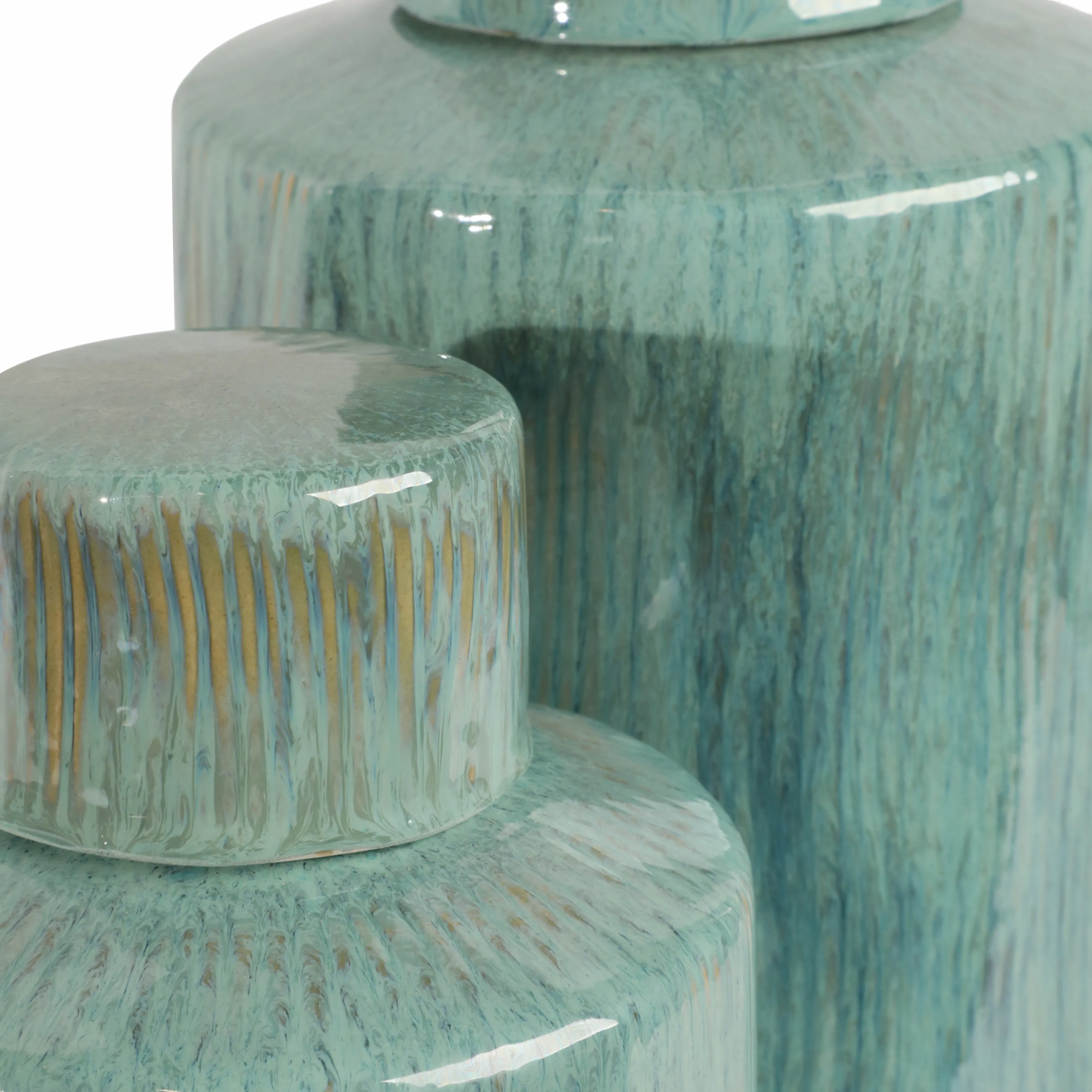 S/2 14/19" Corvallis Ceramic Canisters