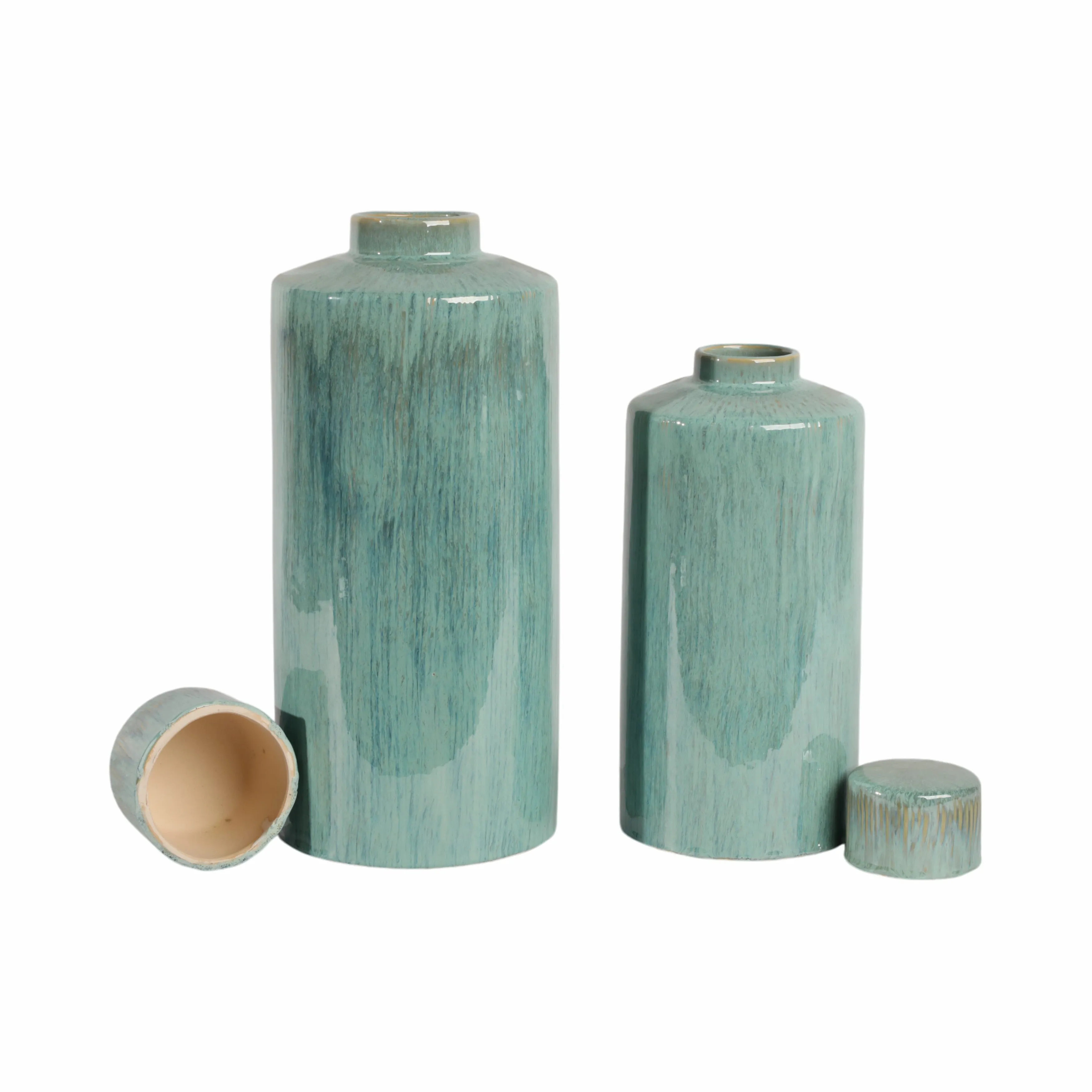 S/2 14/19" Corvallis Ceramic Canisters