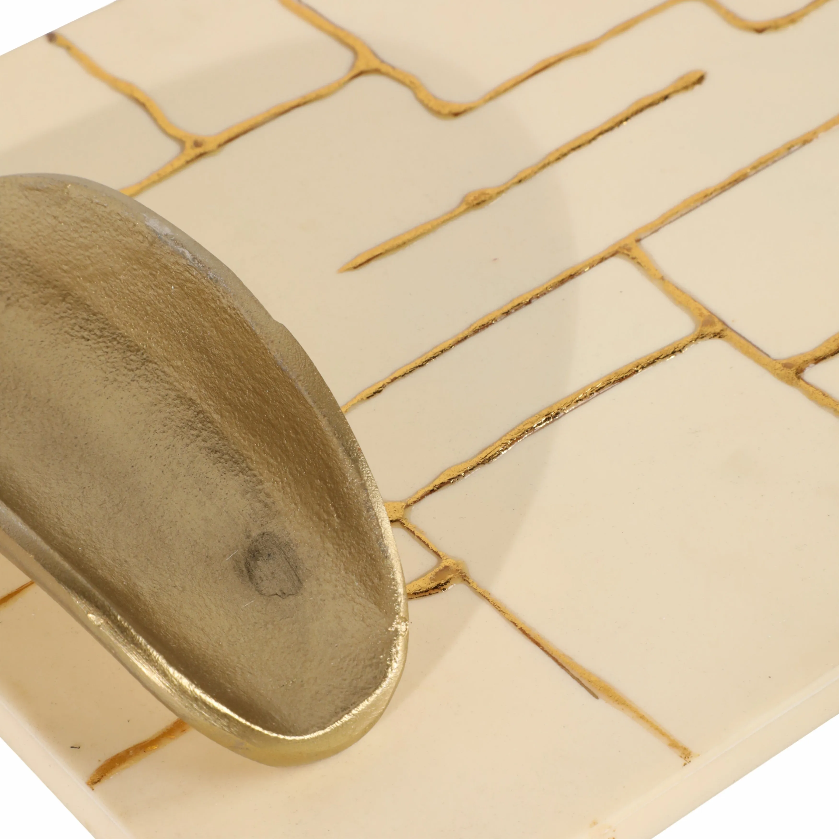 S/2 18/22" Gomez Gold Resin Trays