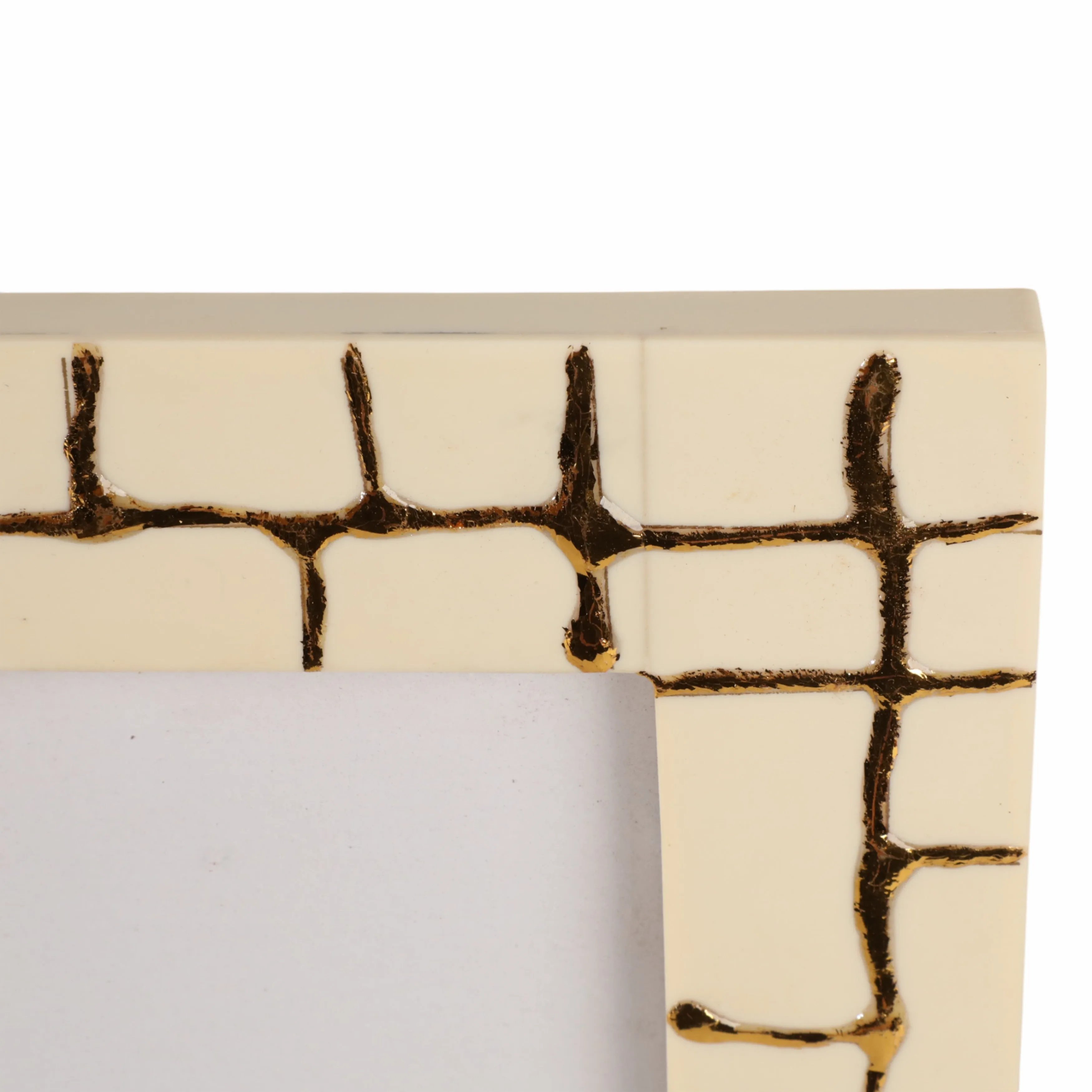 S/2 4/5" Gomez Gold Resin Photo Frames