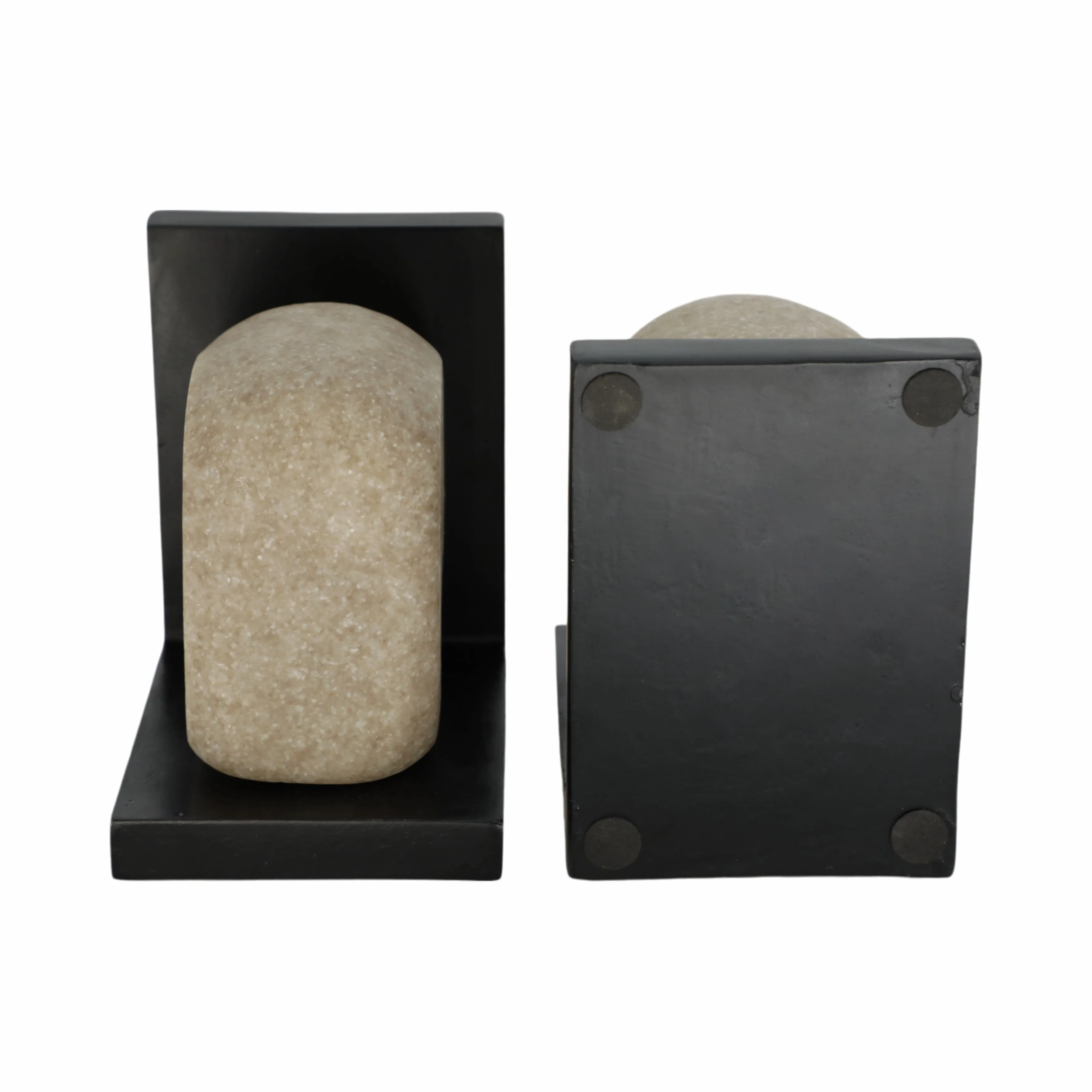 S/2 6" Flowood Brown Quartz Resin Bookends