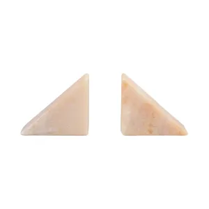 S/2 6" HONEY ONYX BOOKENDS