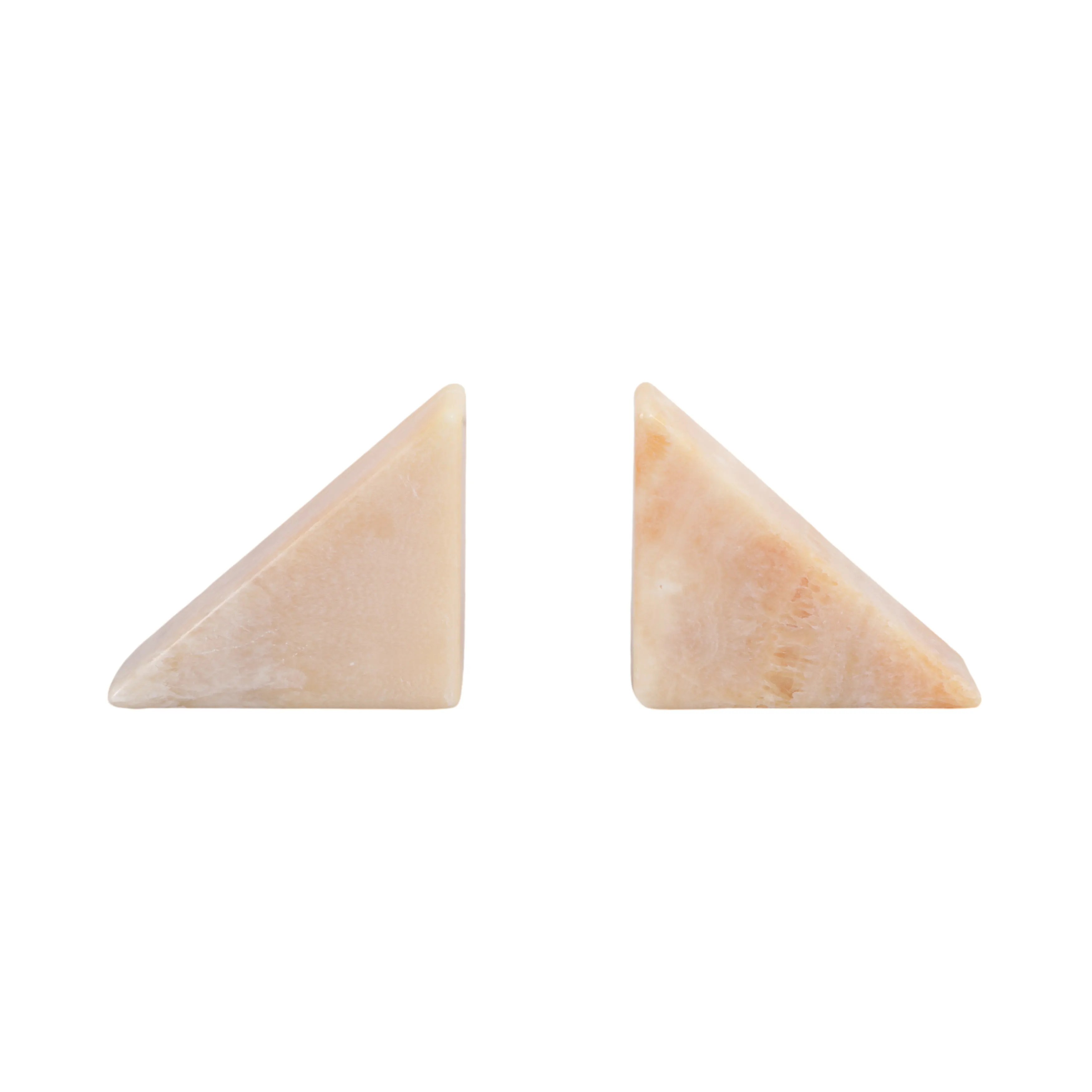 S/2 6" HONEY ONYX BOOKENDS