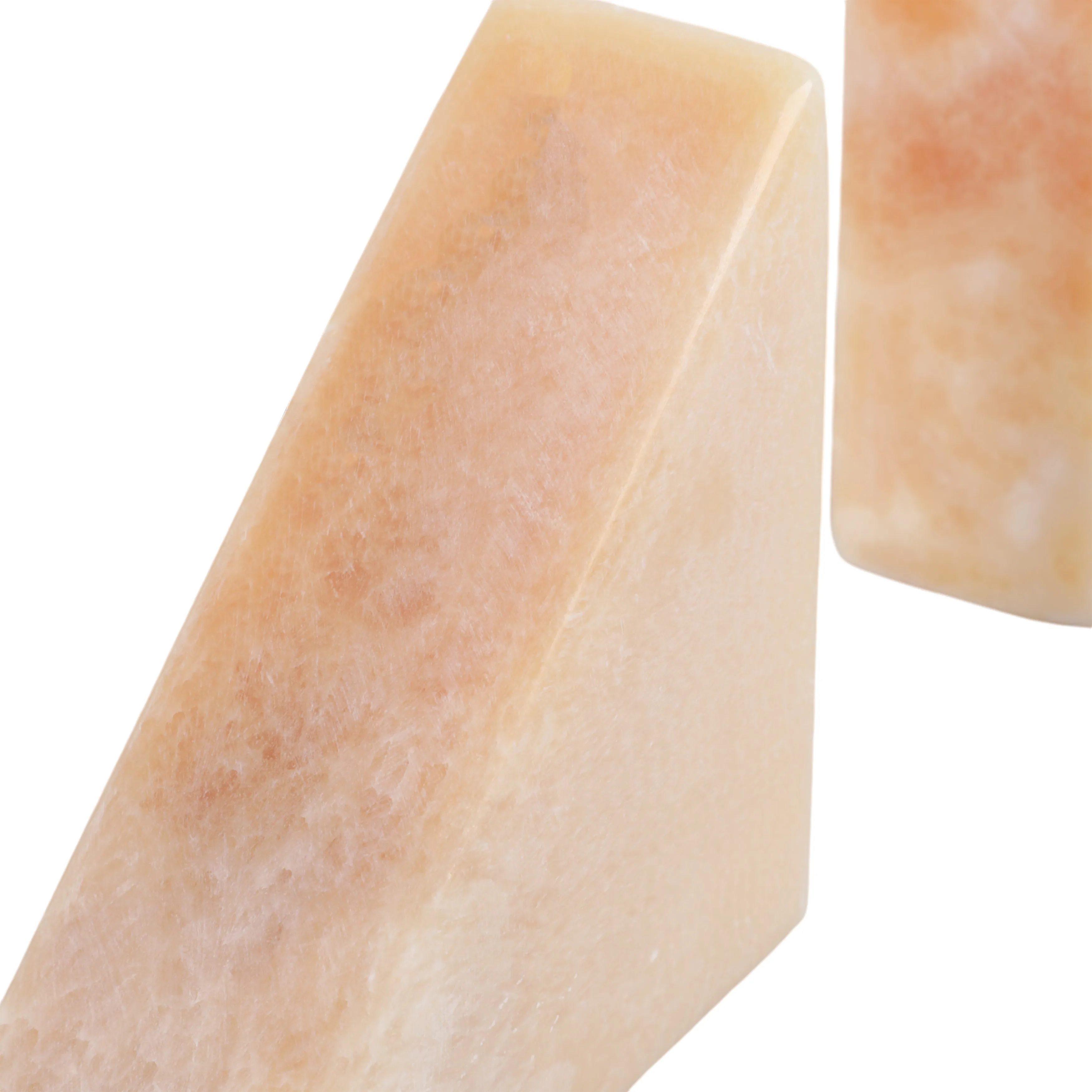 S/2 6" HONEY ONYX BOOKENDS