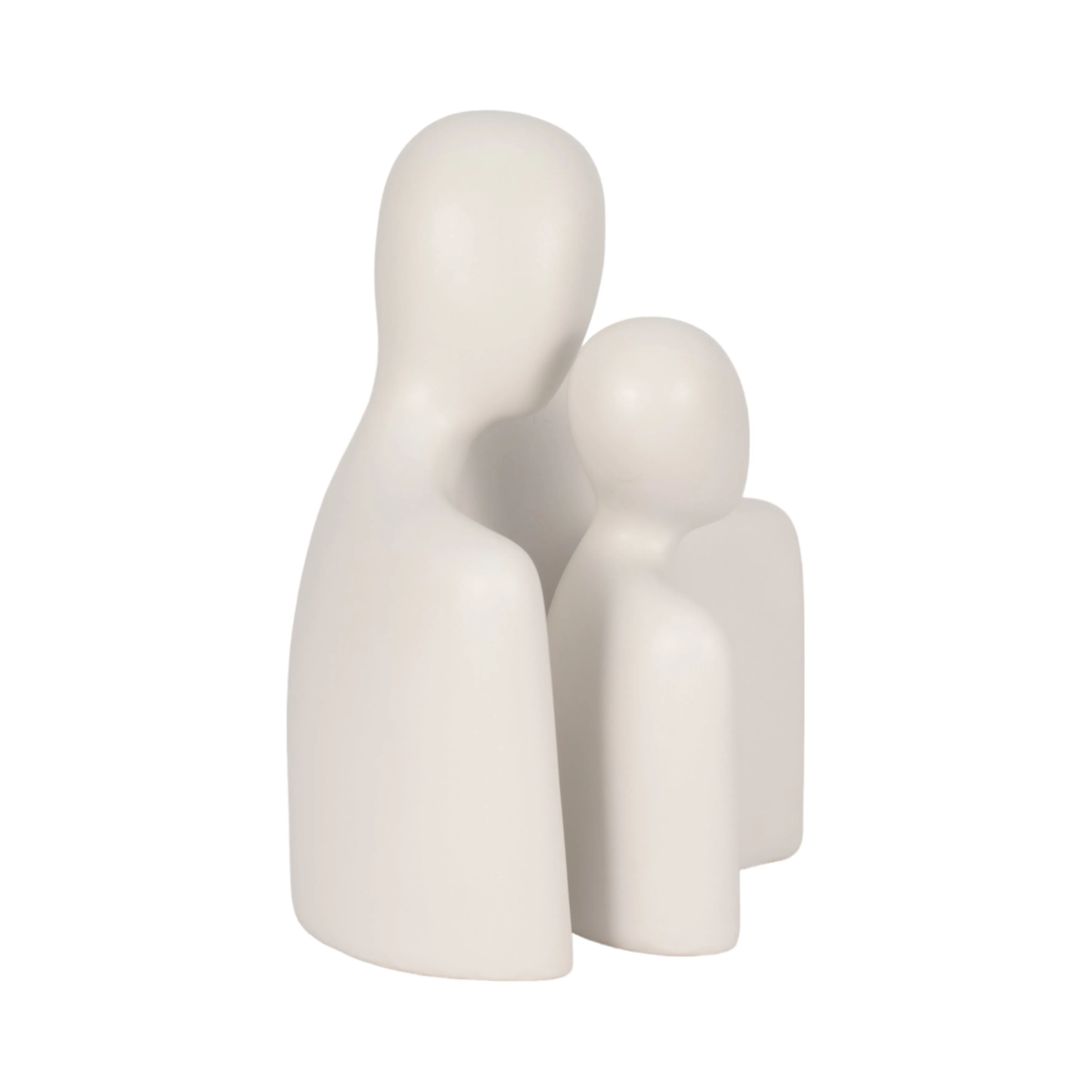 S/2 8/10" Textured Abstract Figures, White