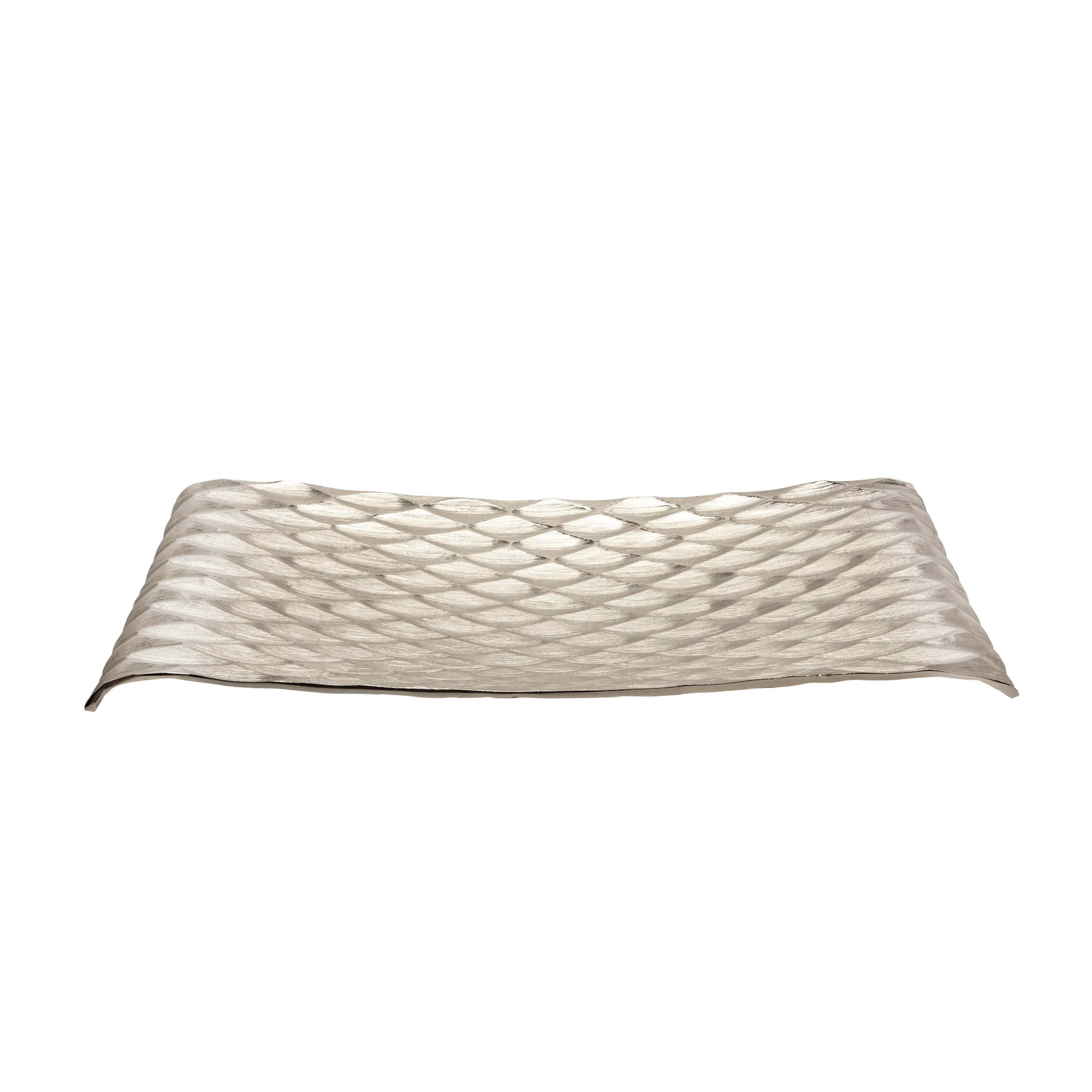 S/2 DECORATIVE HAMMERED METAL TRAY, GOLD/SILVER