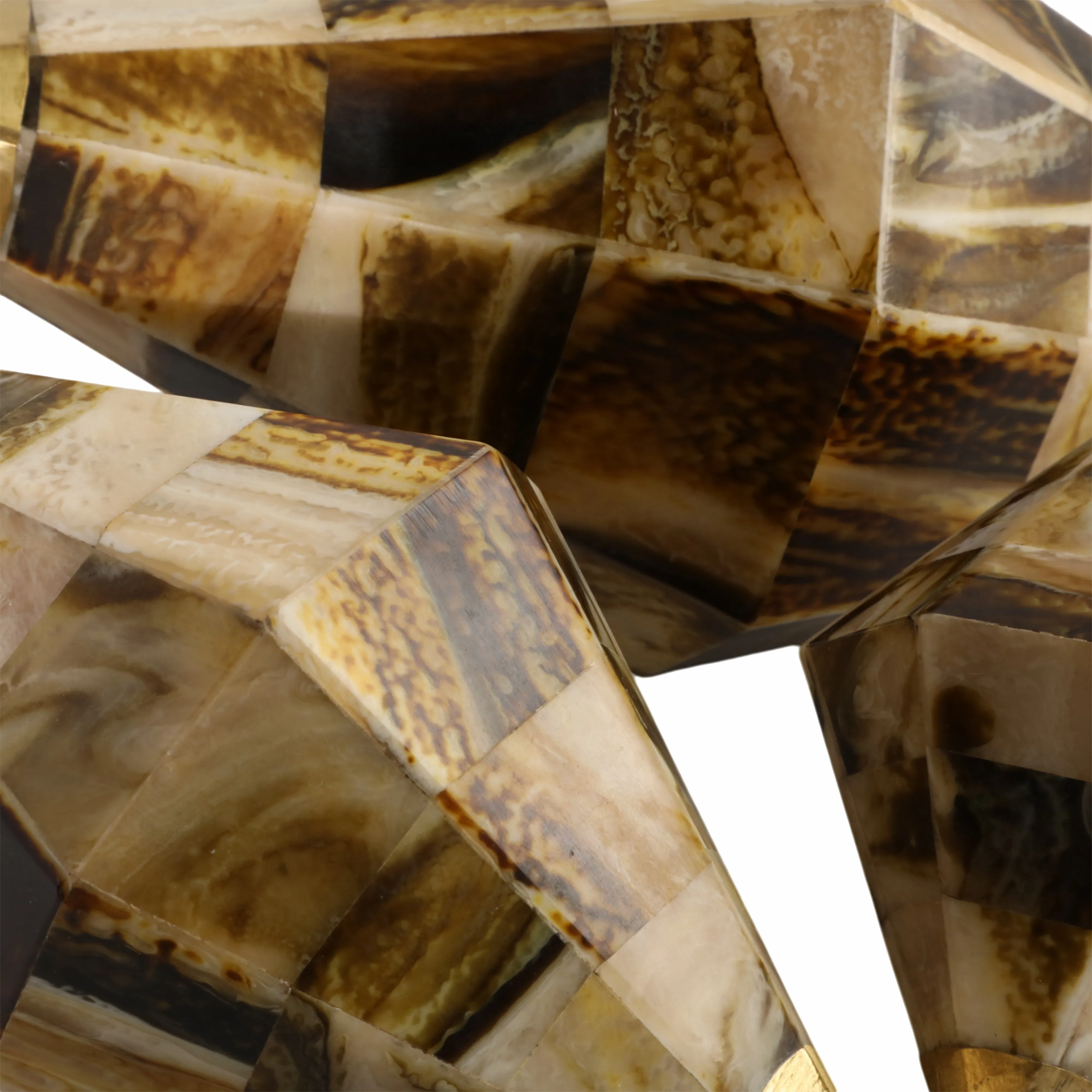 S/3 4/9/12" Allagash Horn Resin Spheres