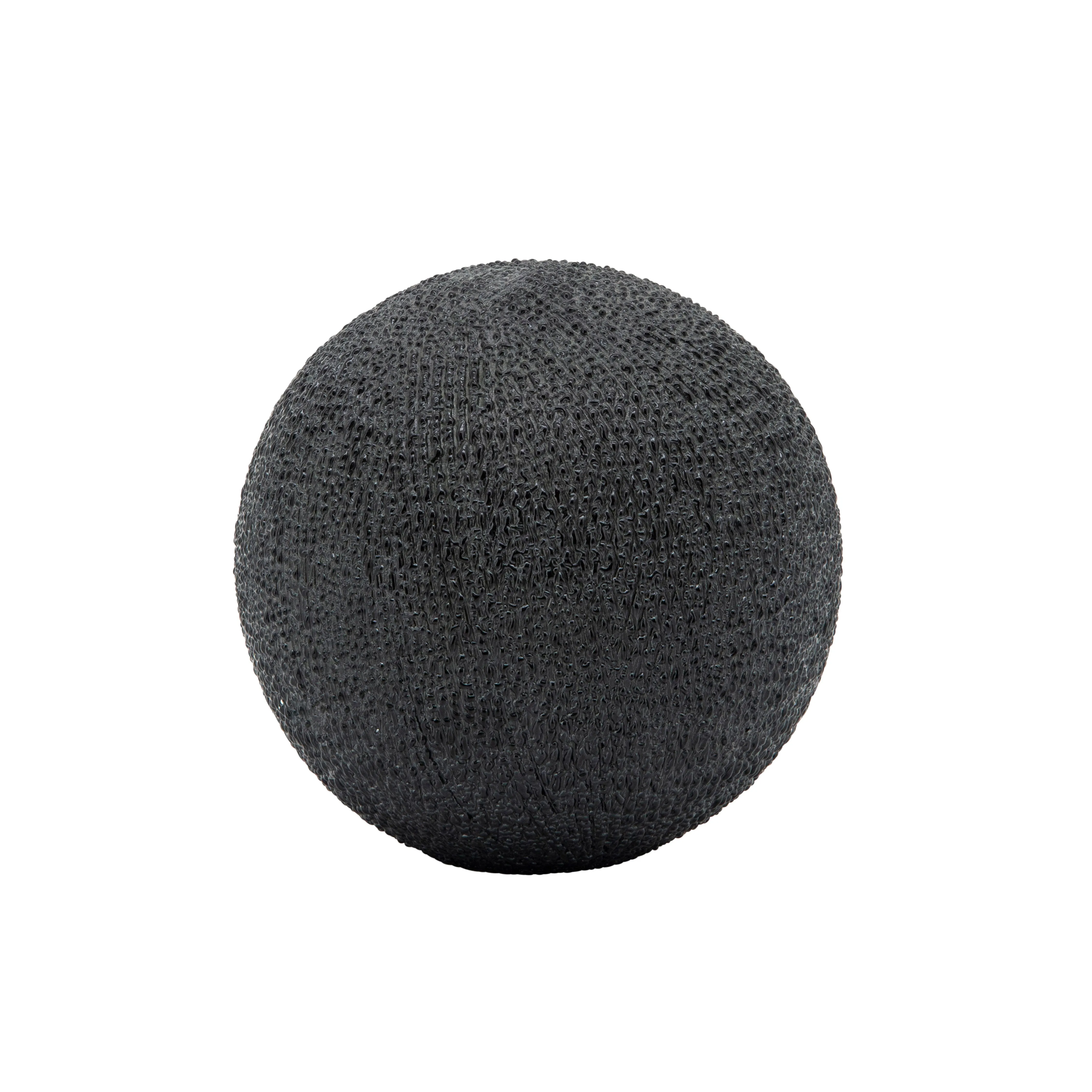 S/3  6/5/4" BEADED ORBS, BLACK