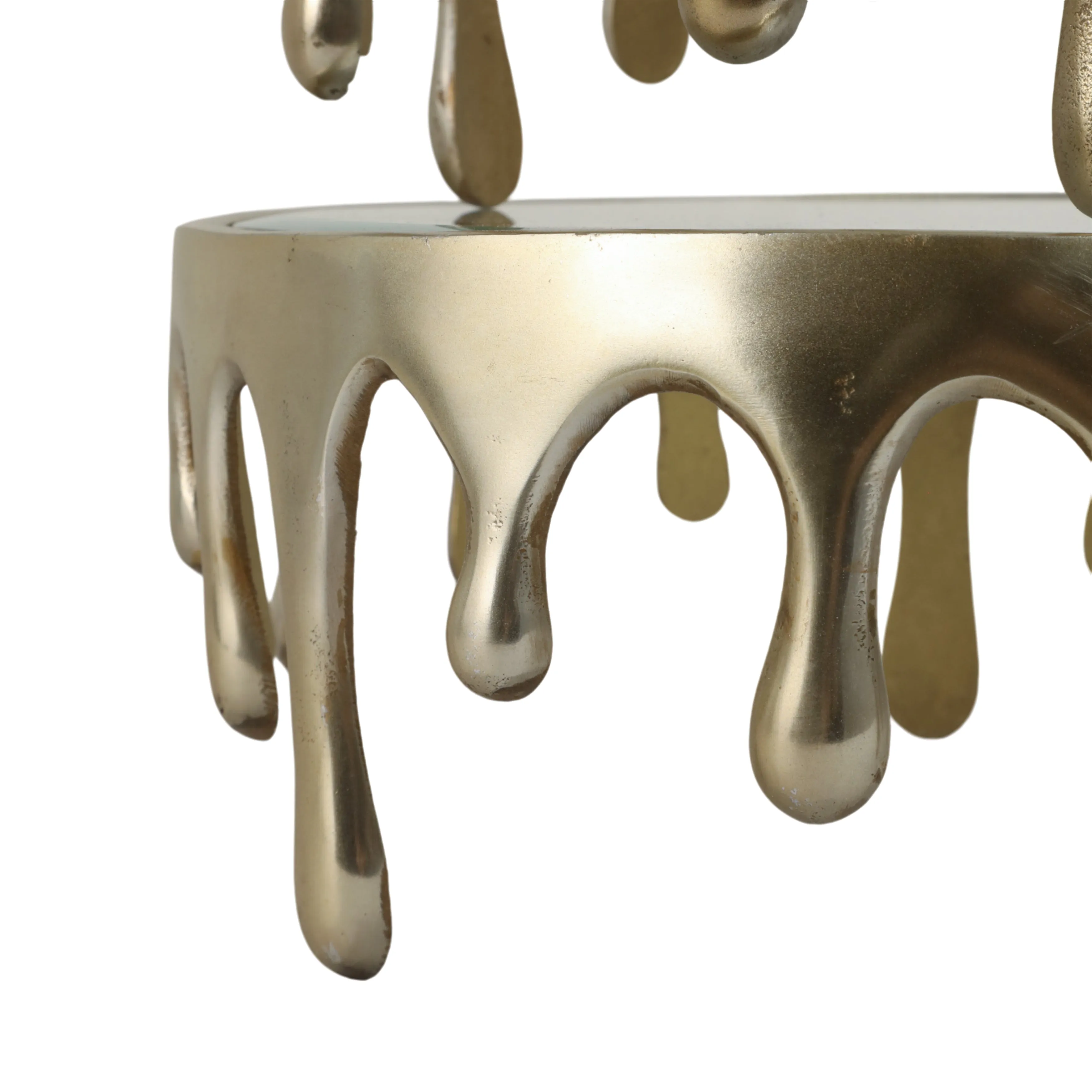 S/3 9/12/14" Nevis Glass And Aluminum Risers