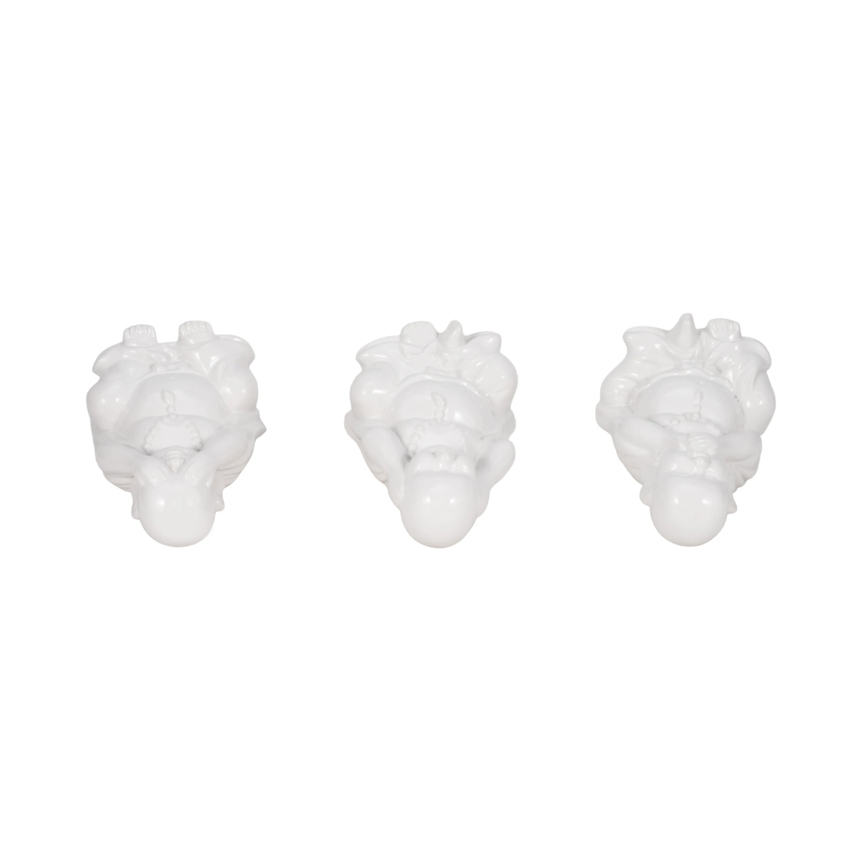 S/3 HEAR NO, SPEAK NO, SEE NO BUDDHAS, WHITE