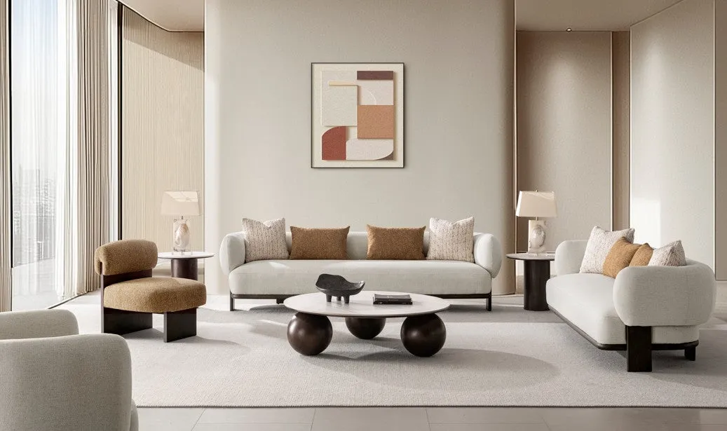 Sahra Sand Leaner Beige Sofa