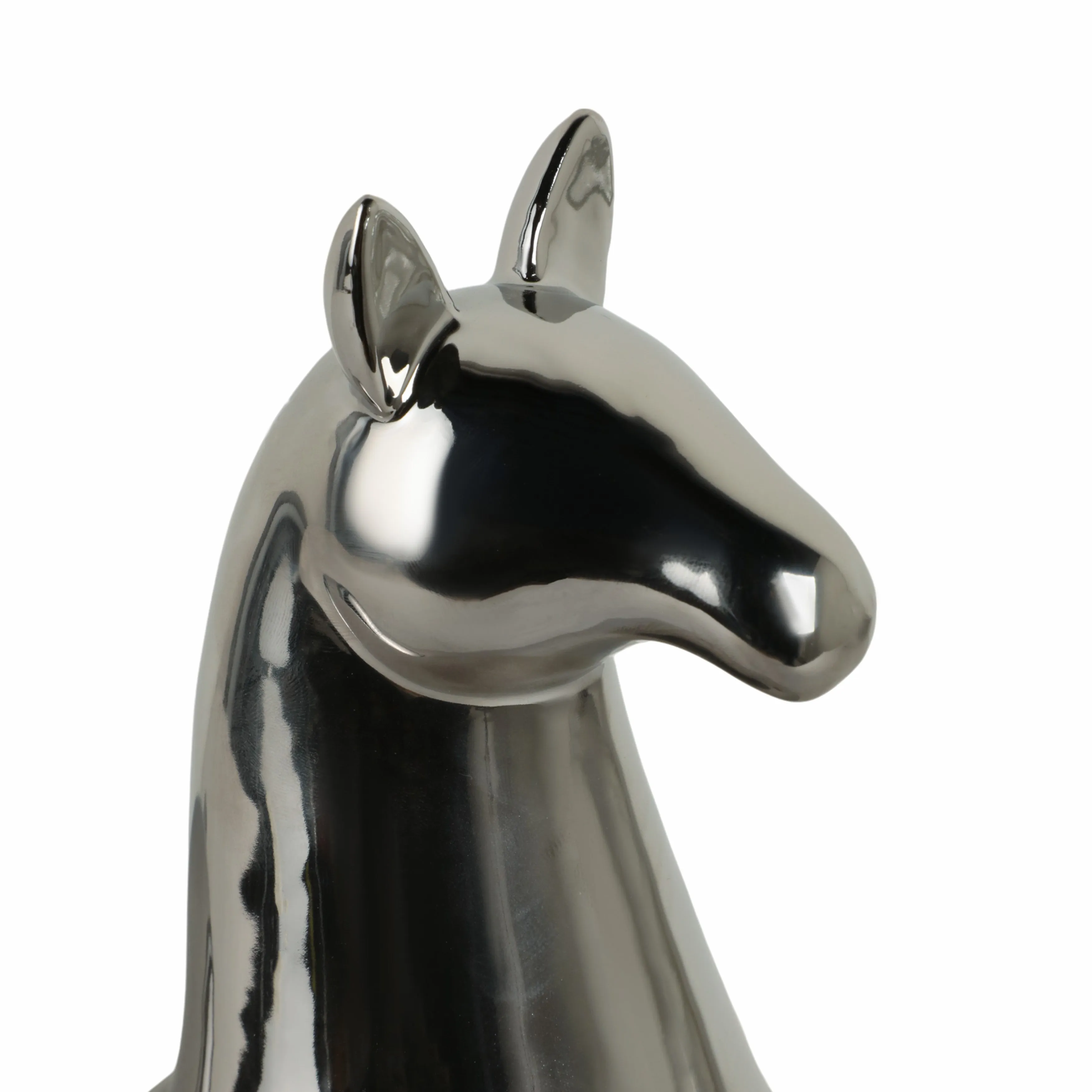 SILVER CERAMIC LLAMA, 14.5"