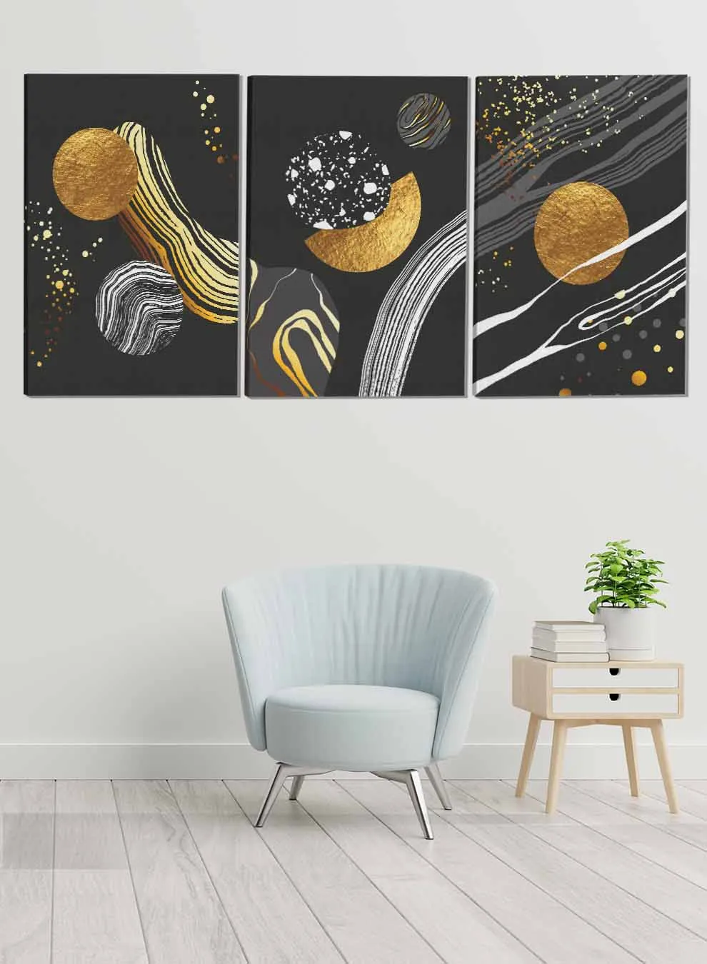 Space Abstract Paintings(set of 3)