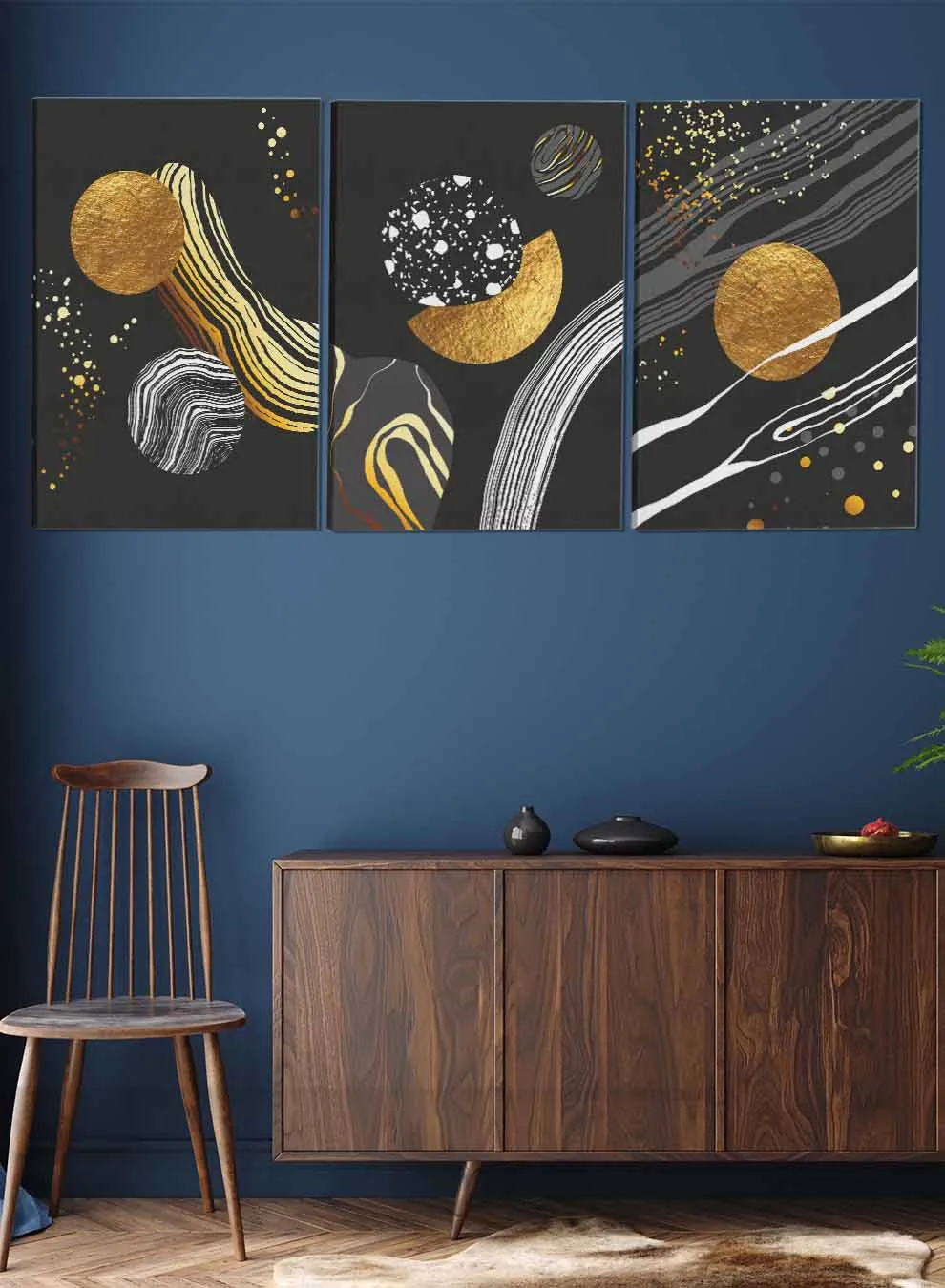 Space Abstract Paintings(set of 3)