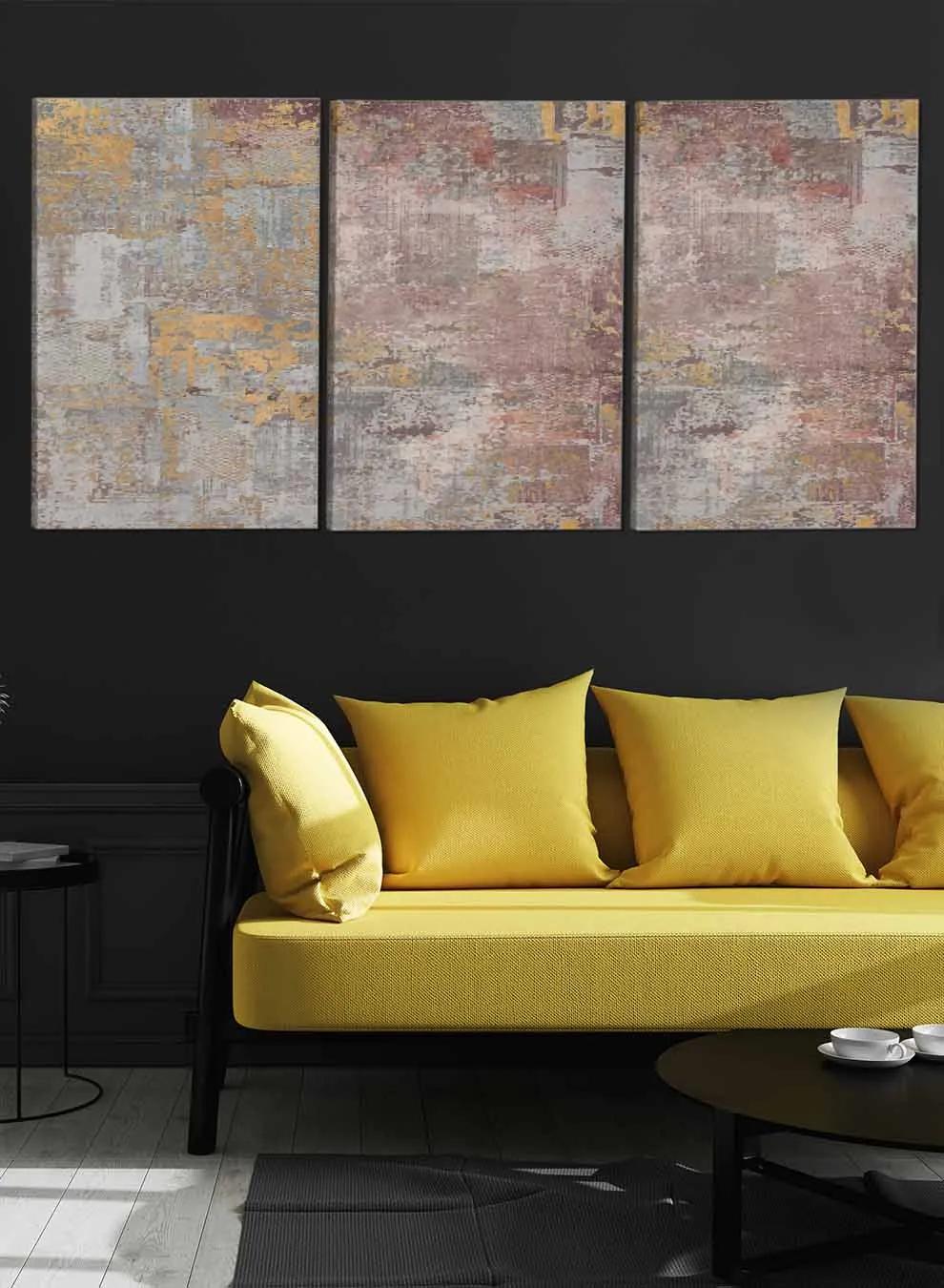 Suit Triptych Abstract Paintings(set of 3)
