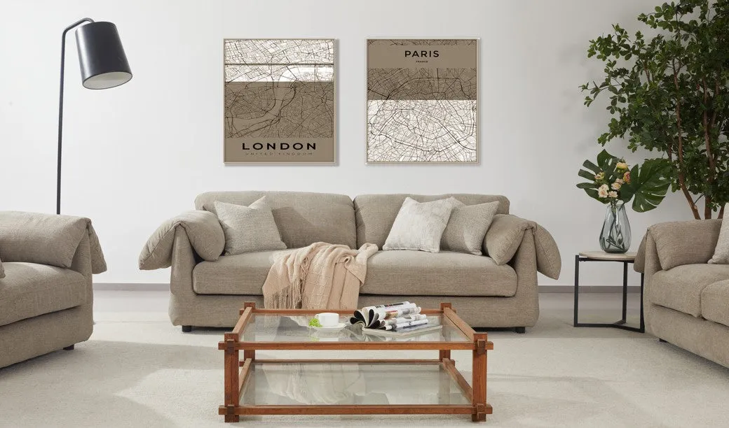 Tera gray brown sofa set