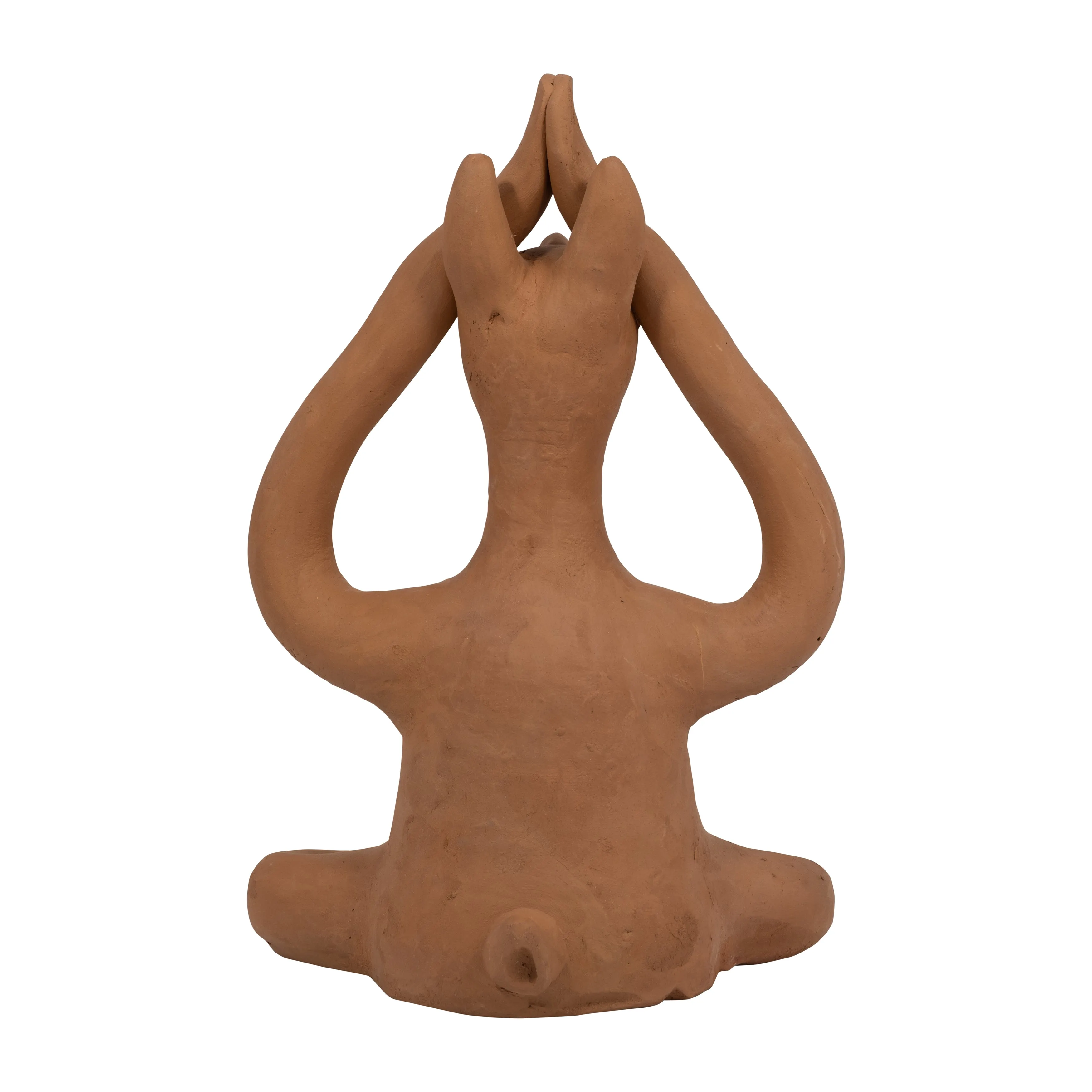 TERRACOTTA, 10" SALUTATION YOGA BUNNY, NATURAL