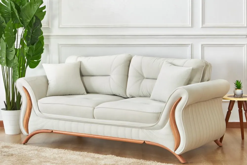 Three-Seater Sofa from Maiden Home, White - 220x75x75 cm M110453301
