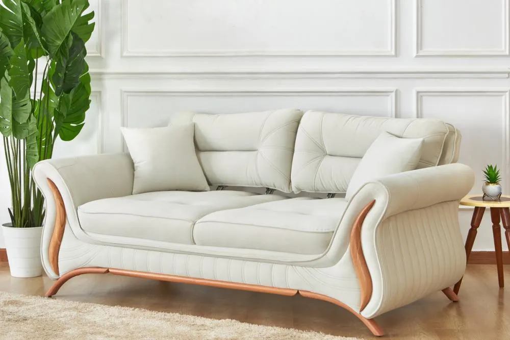 Three-Seater Sofa from Maiden Home, White - 220x75x75 cm M110453301