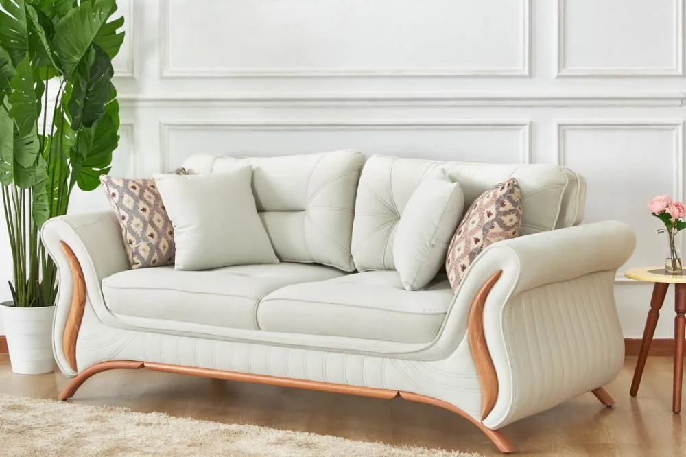 Three-Seater Sofa from Maiden Home, White - 220x75x75 cm M110453301