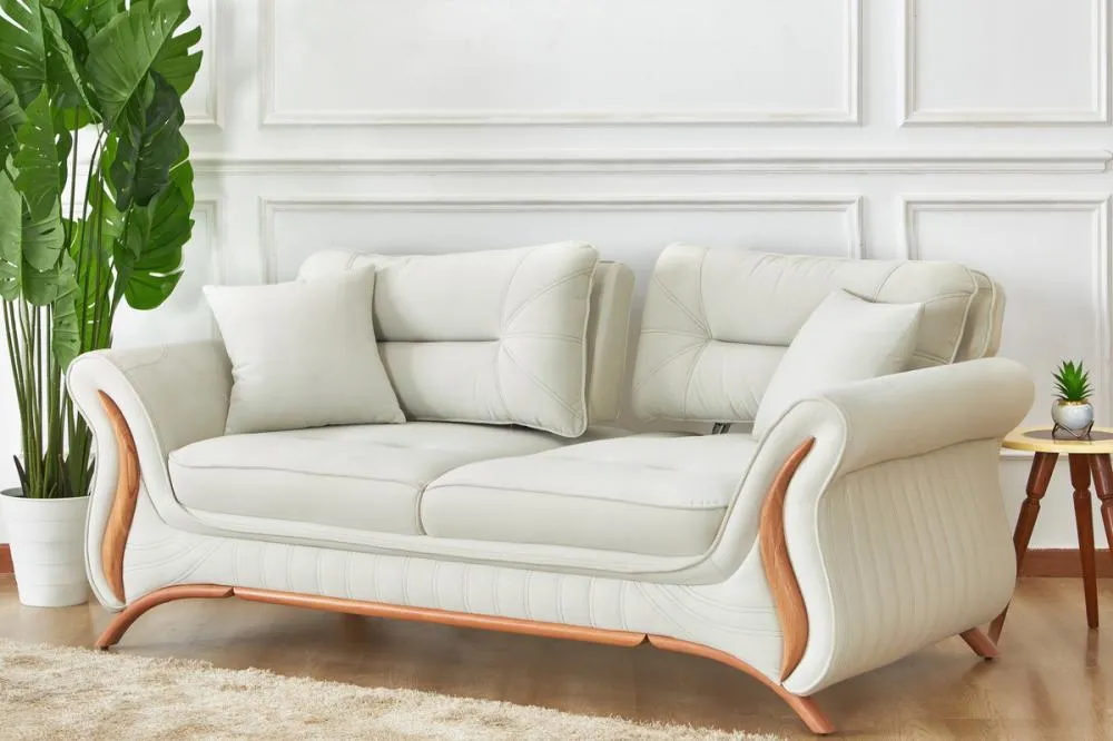 Three-Seater Sofa from Maiden Home, White - 220x75x75 cm M110453301