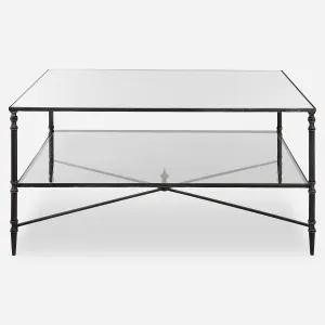 Uttermost Henzler Mirrored Steel Coffee Table