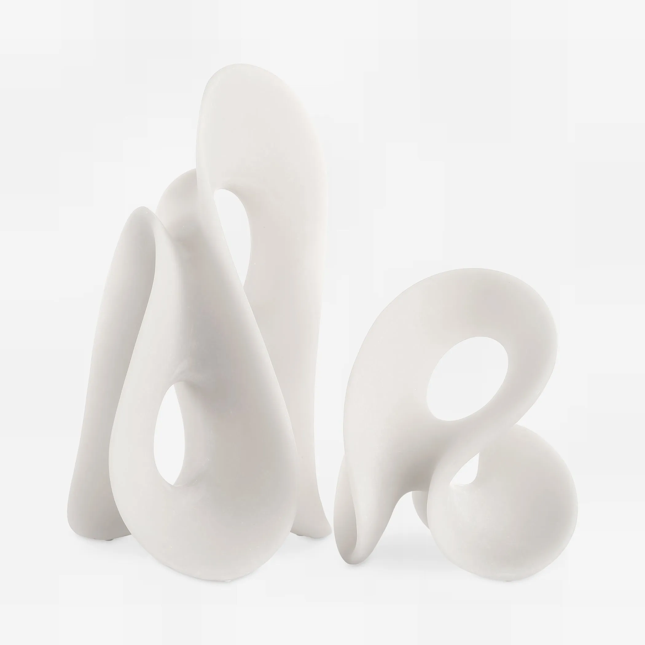 Uttermost Silent Wave White Sculptures Set/2
