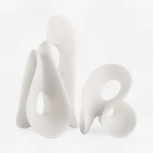 Uttermost Silent Wave White Sculptures Set/2