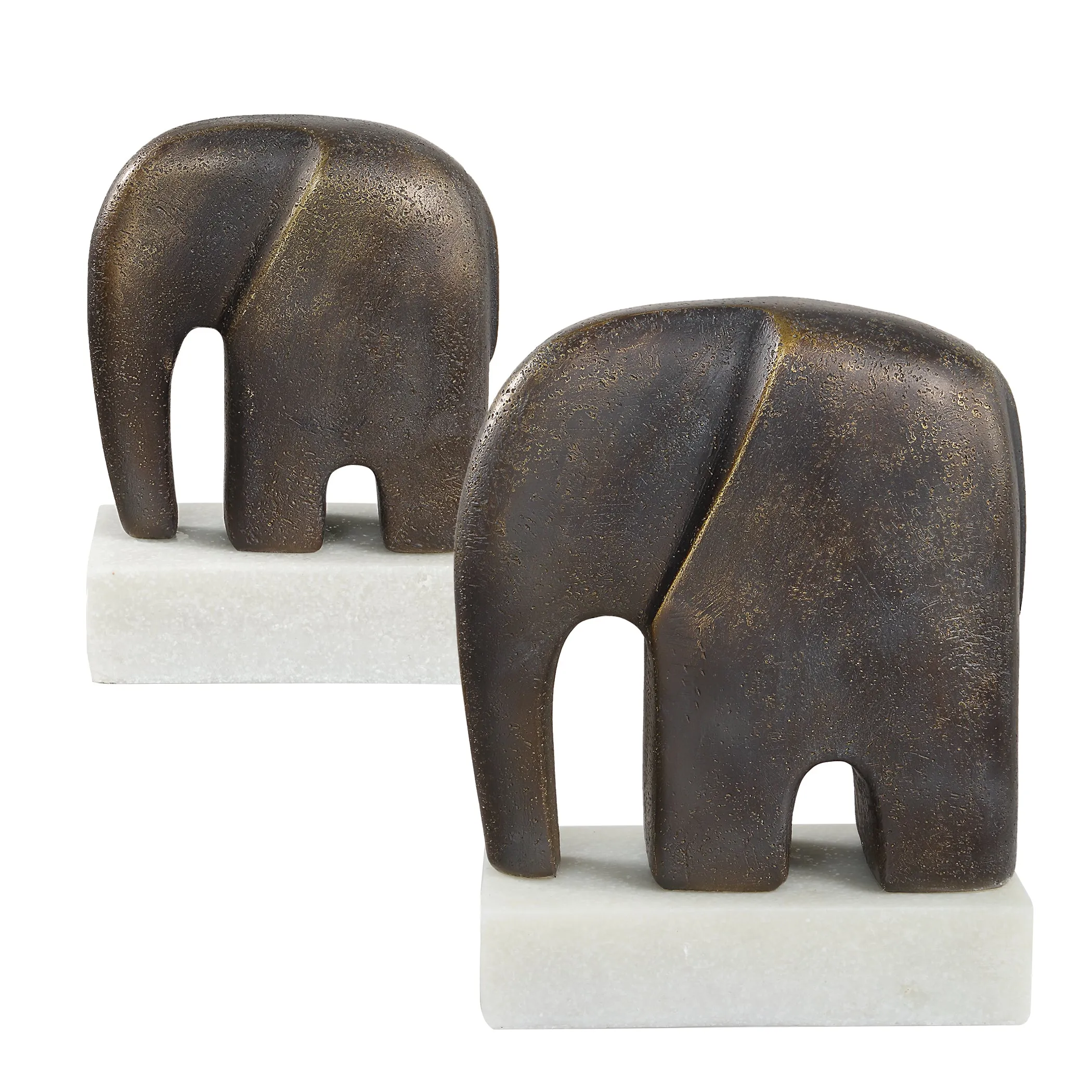 Uttermost Timeless Tusk Bronze Sculptures Set/2