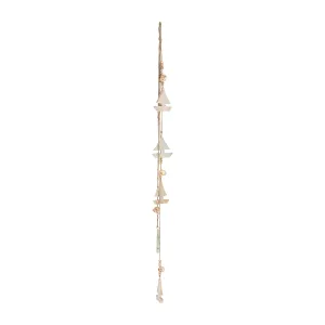 WOOD, 40"H HANGING SAILBOAT, BLUE/WHITE