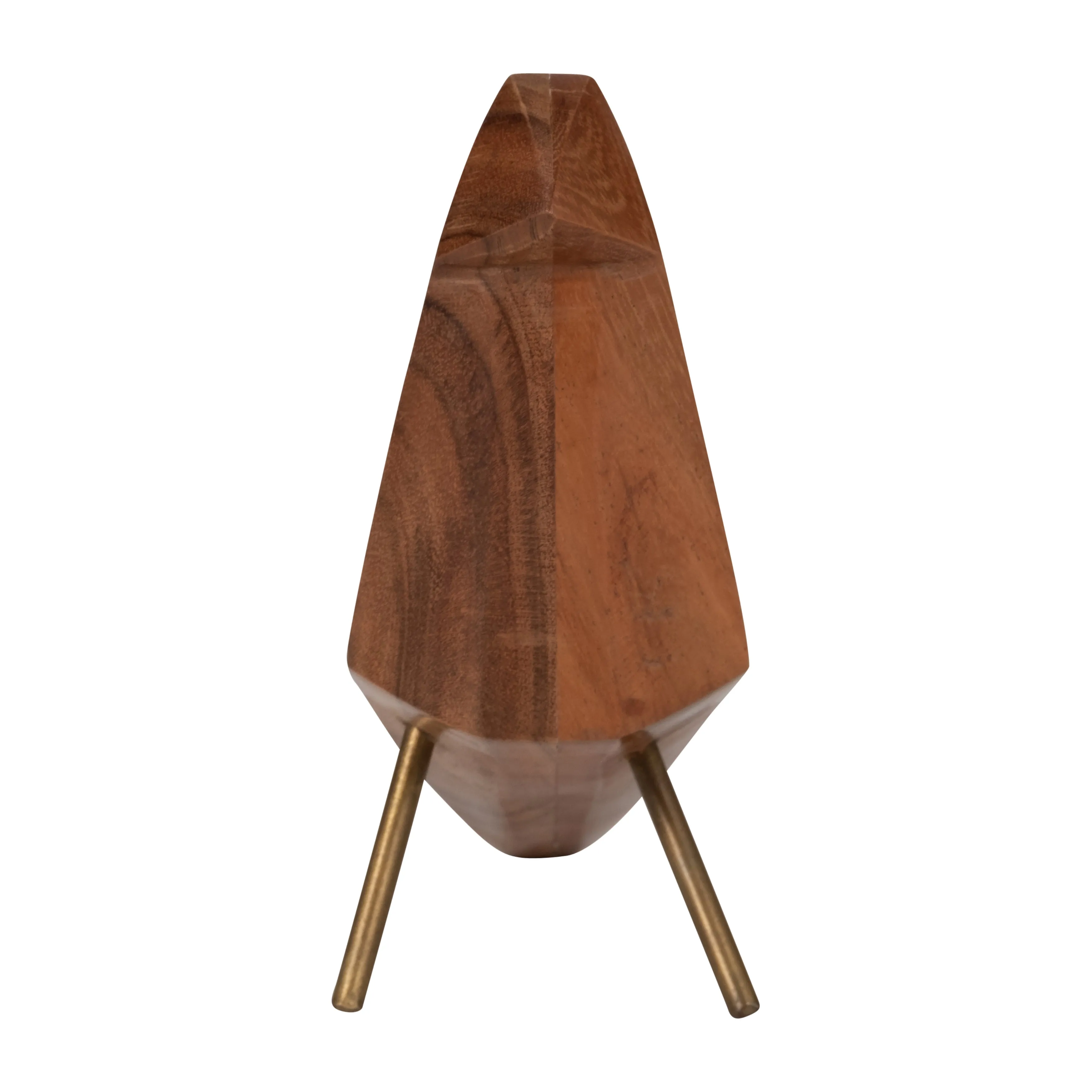 WOOD, 7" STANDING BIRD, BROWN