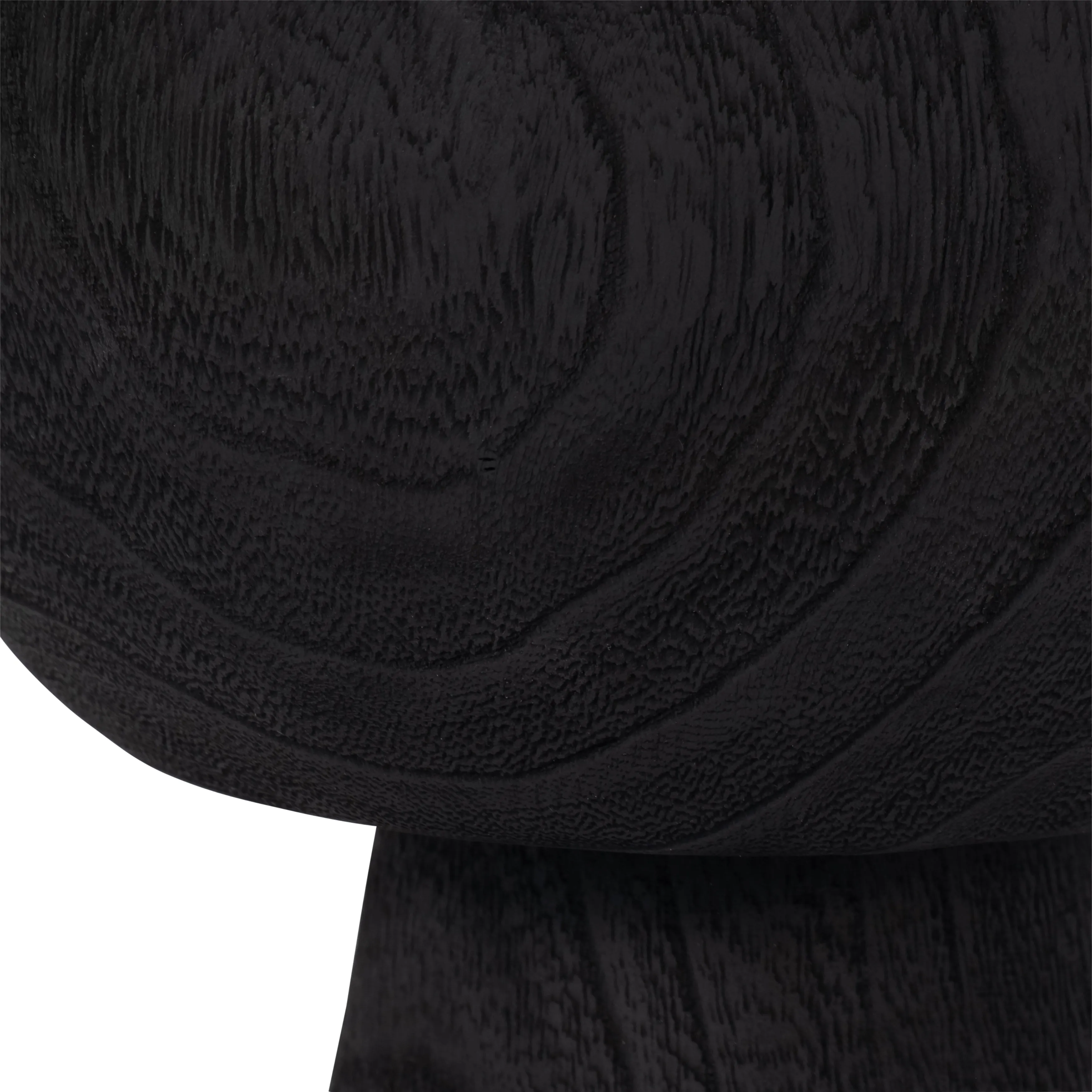 WOOD, 8" BOWL W/ STAND, BLACK