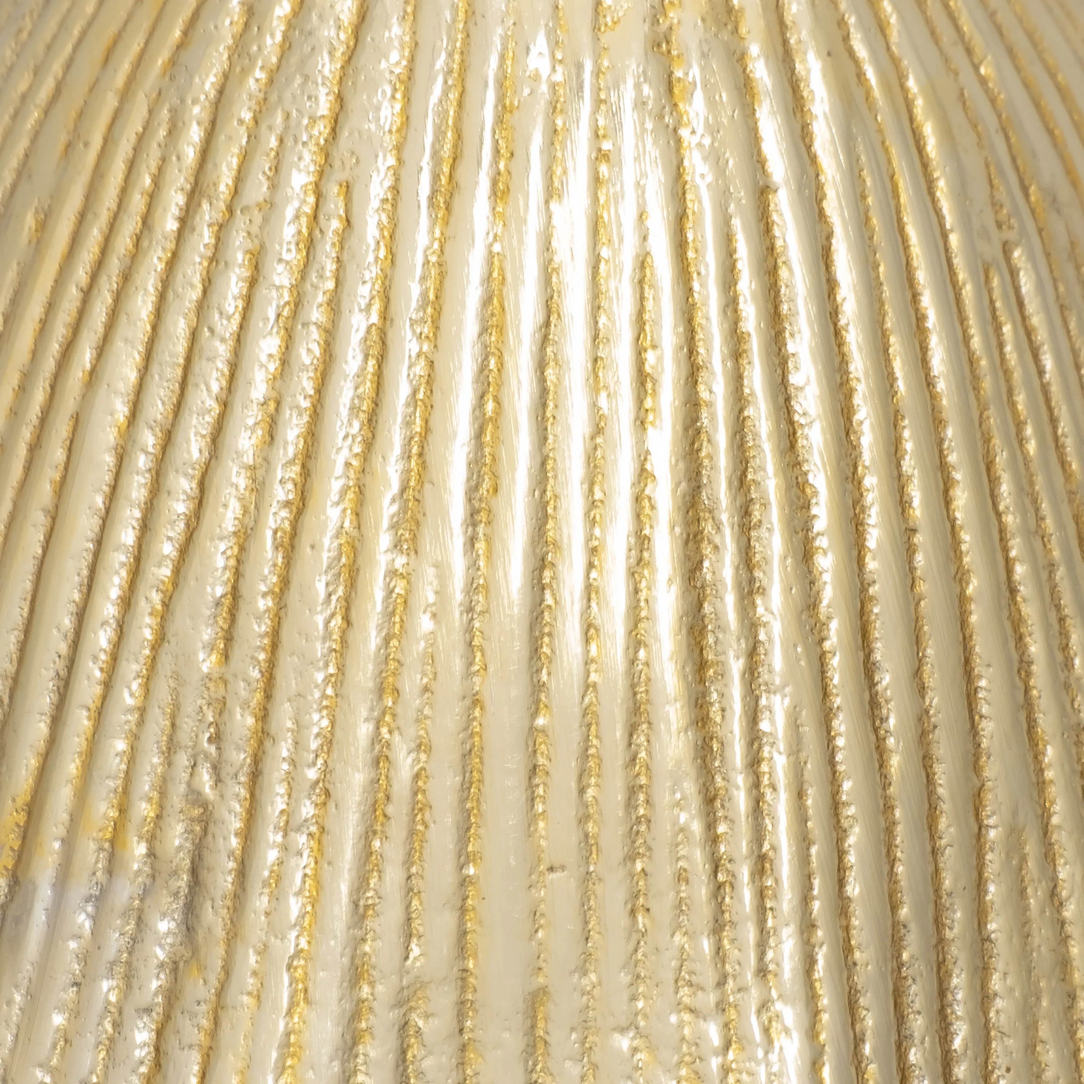 WOOD, 8" MUSHROOM WITH METAL TOP, GOLD
