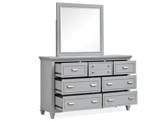 Wood Landscape Mirror - White SU