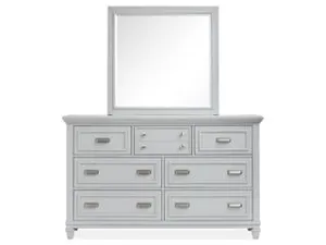 Wood Landscape Mirror - White SU