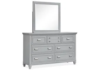 Wood Landscape Mirror - White SU