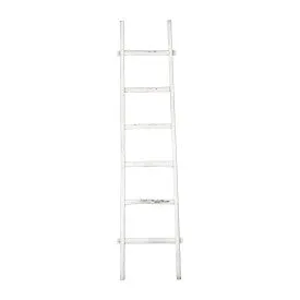 WOODEN , DECORATIVE 76" LADDER, WHITE