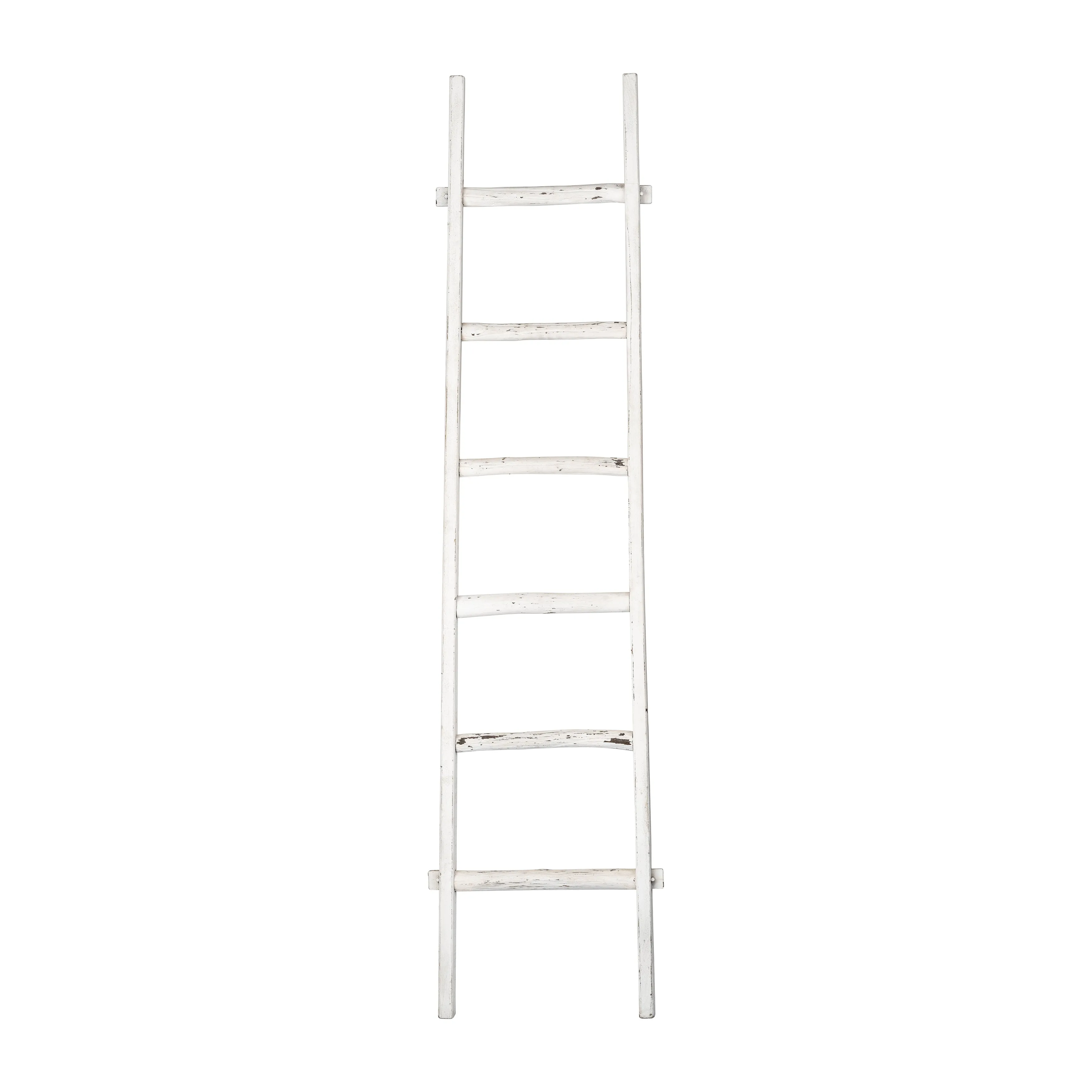 WOODEN , DECORATIVE 76" LADDER, WHITE