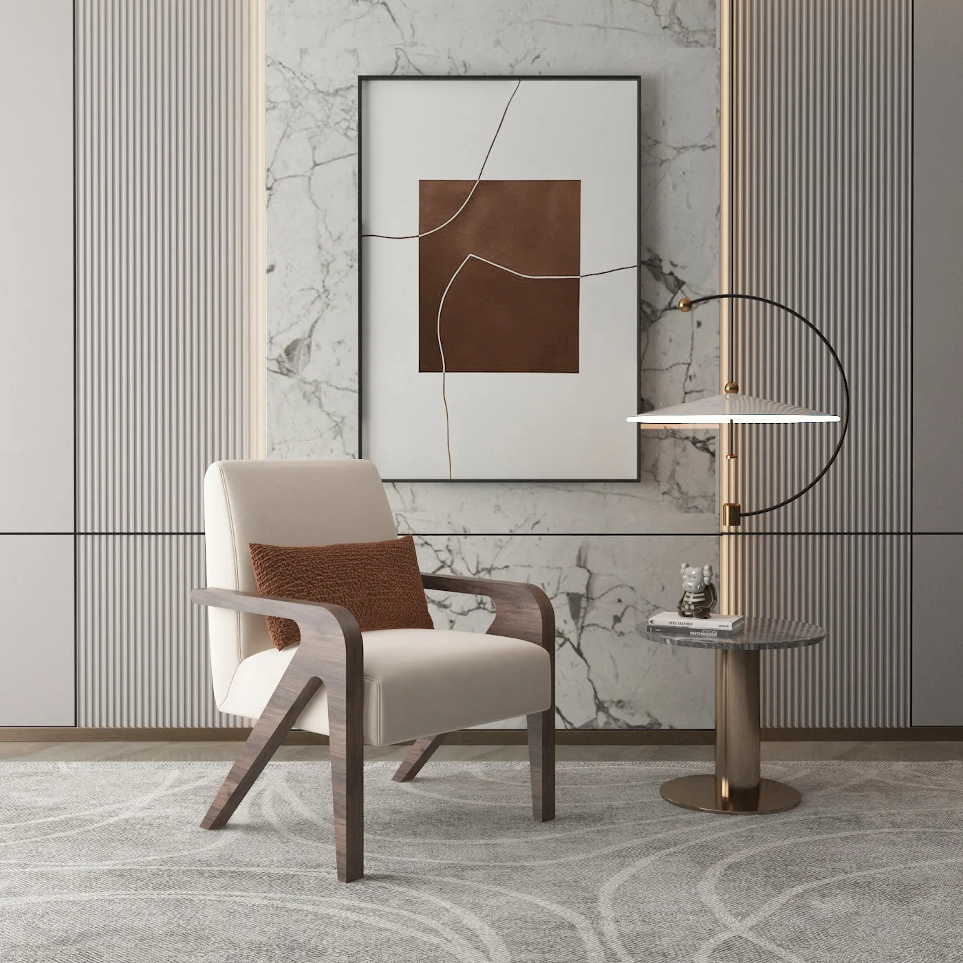 Zan Boucle Chair size 72x75x93 cm