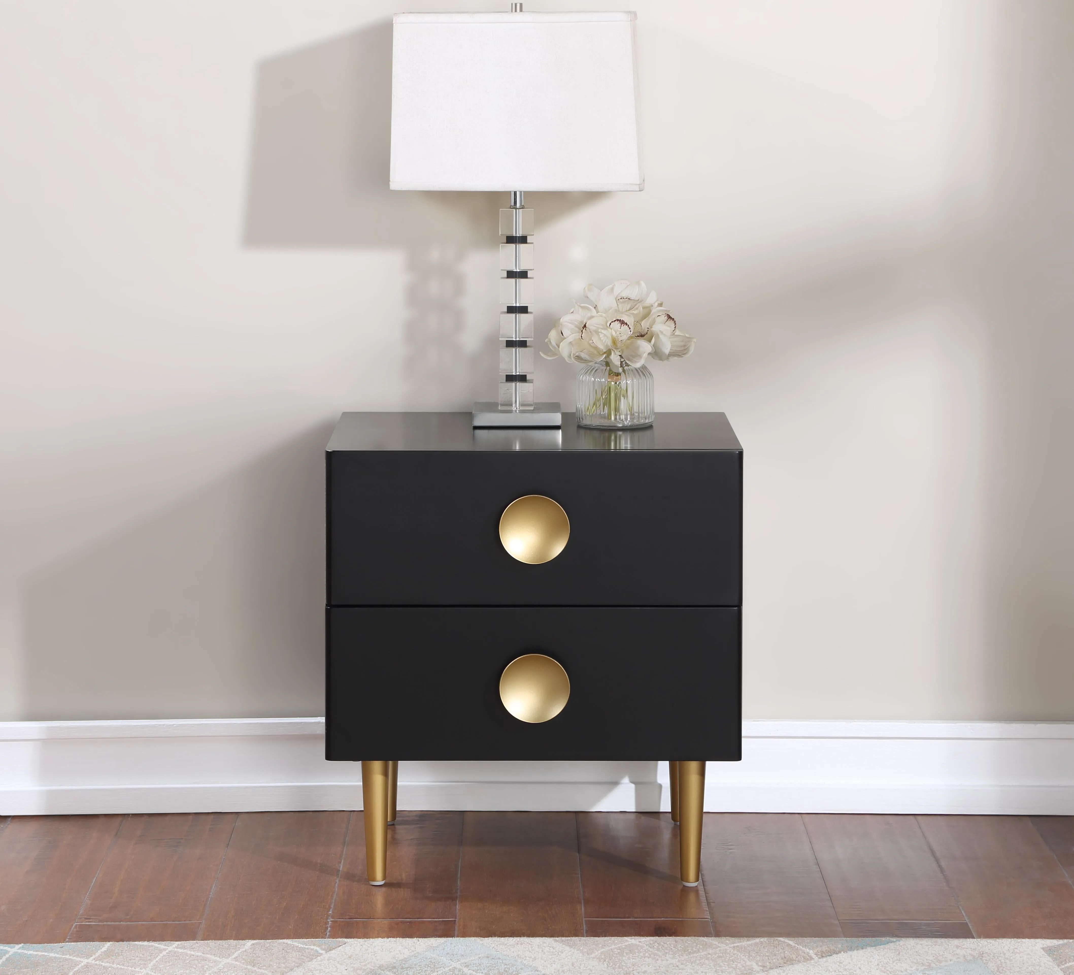Zayne Black Night Stand