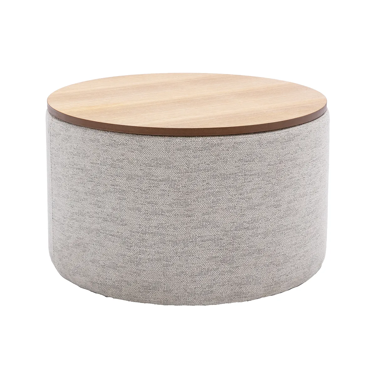 Zoe Timber Top Storage Ottoman (Large)